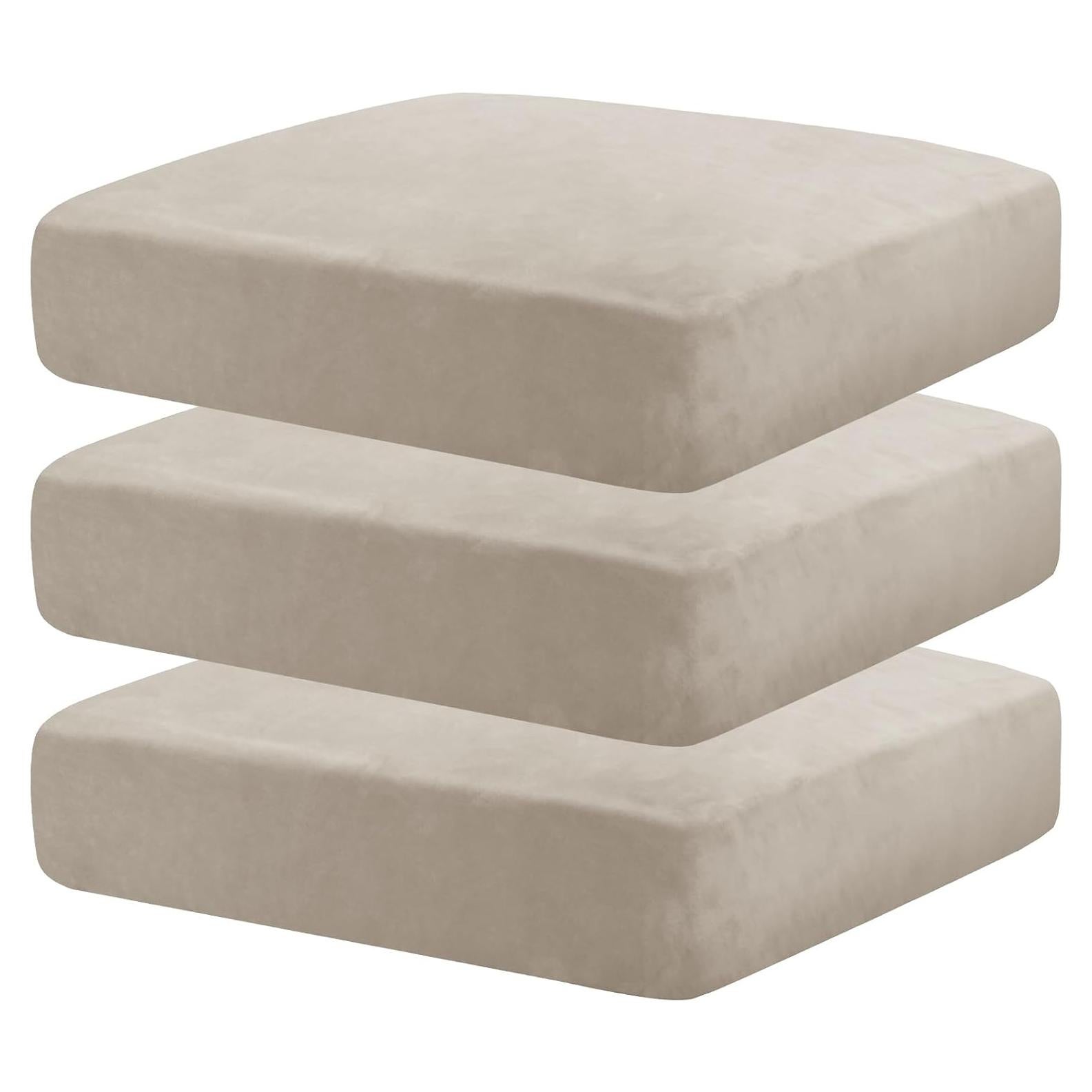 Fundas de Cojín Terciopelo MAXIJIN 3 Piezas Caqui