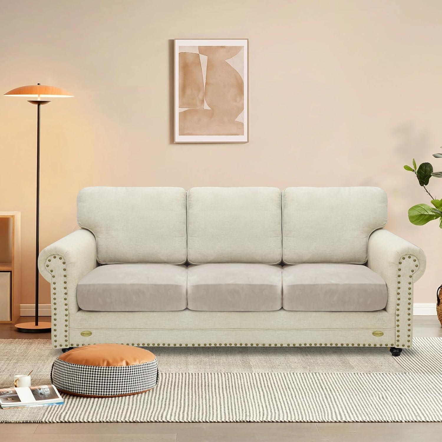 Fundas de Cojín Terciopelo MAXIJIN 3 Piezas Caqui