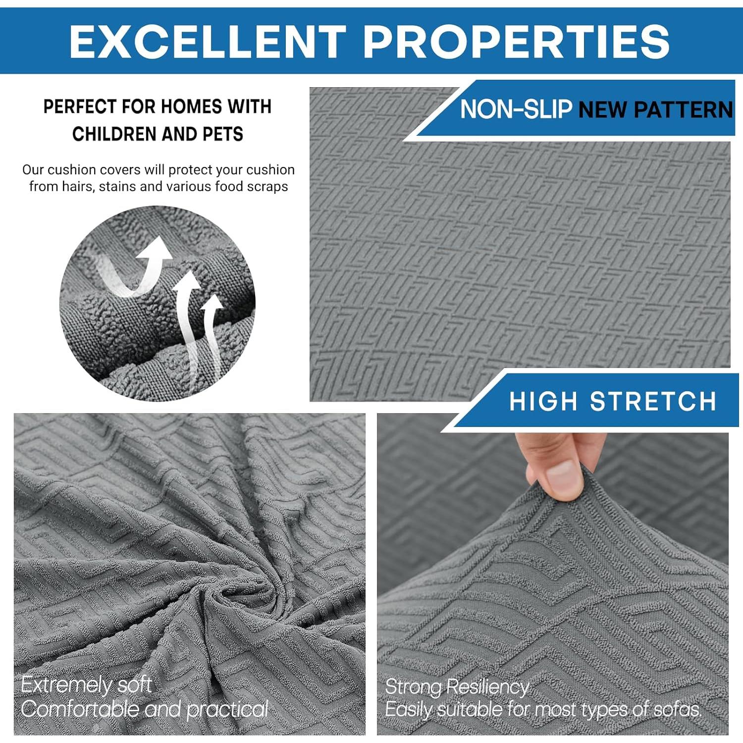 Funda de Futón XINEAGE Gris Claro Estirable 170-210 cm