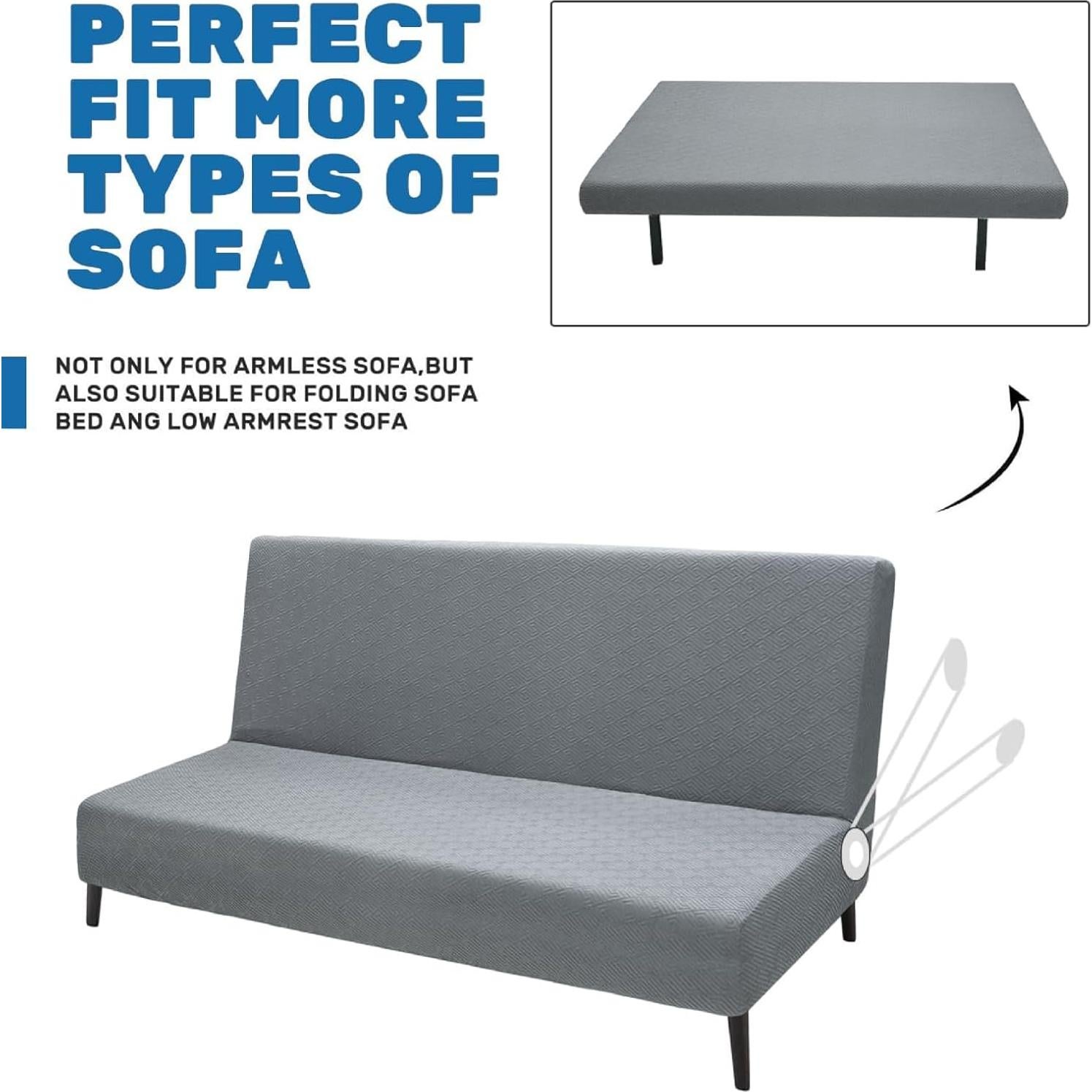 Funda de Futón XINEAGE Gris Claro Estirable 170-210 cm