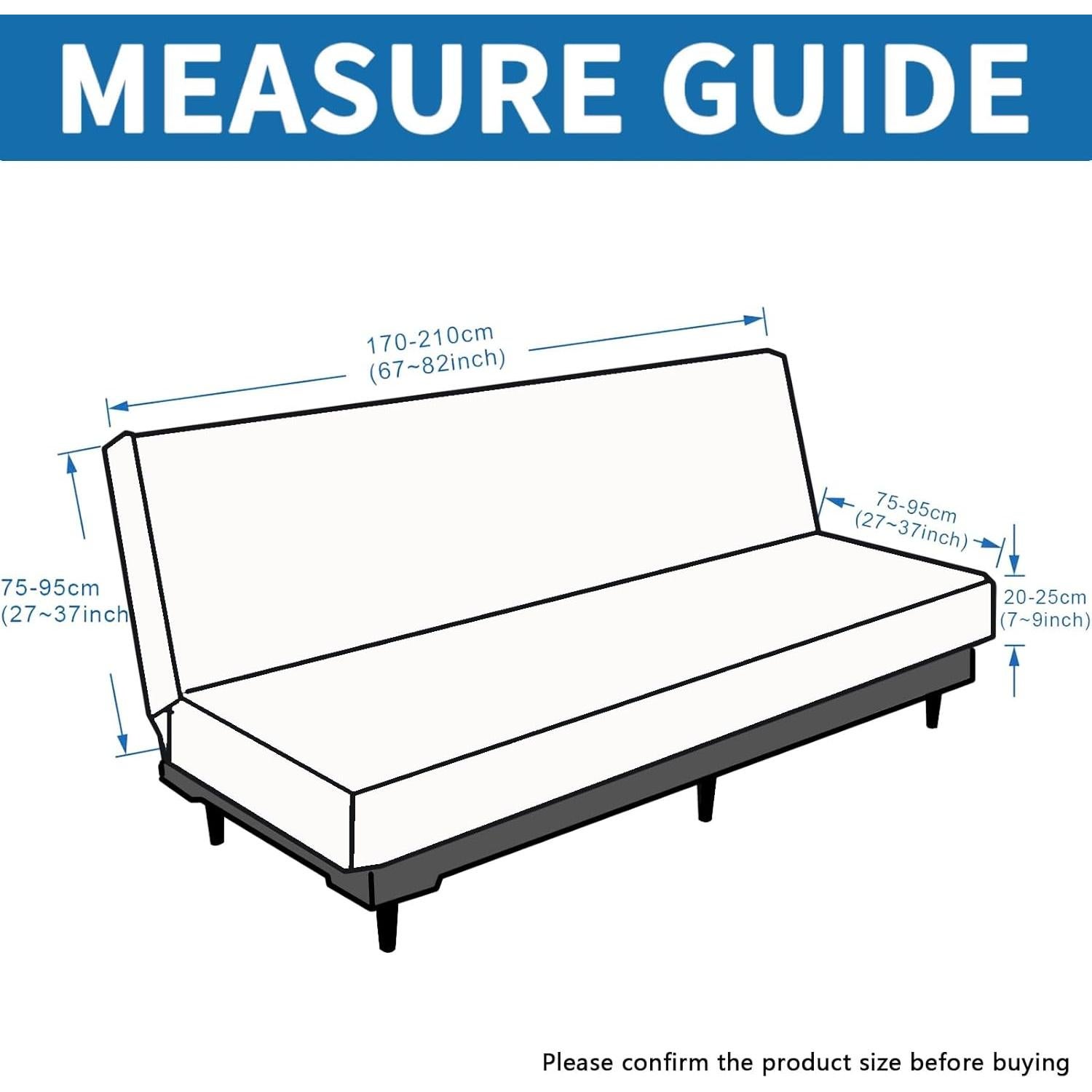 Funda de Futón XINEAGE Gris Claro Estirable 170-210 cm