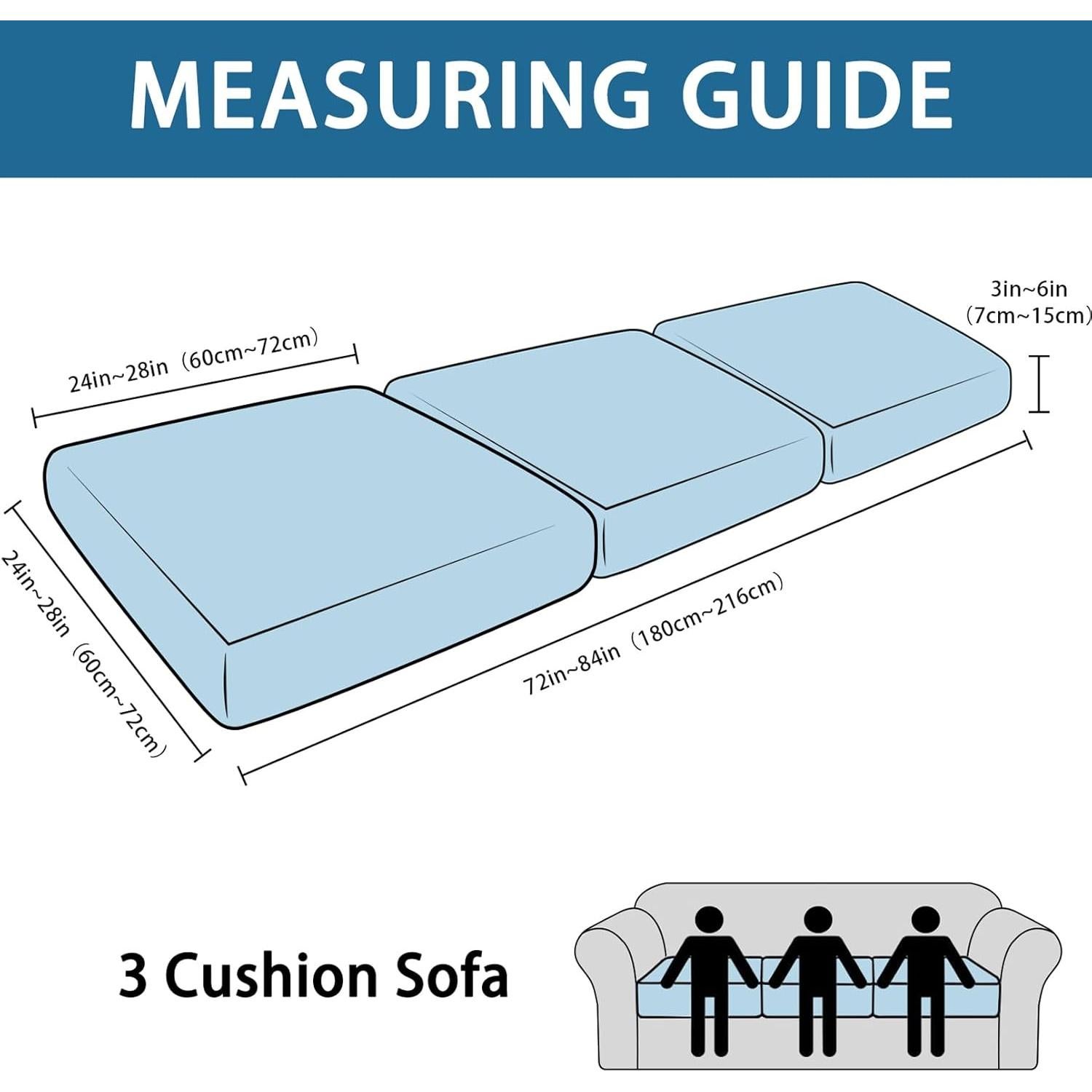 Fundas de Cojines para Sofá 3P Imnopqr Café Estirables