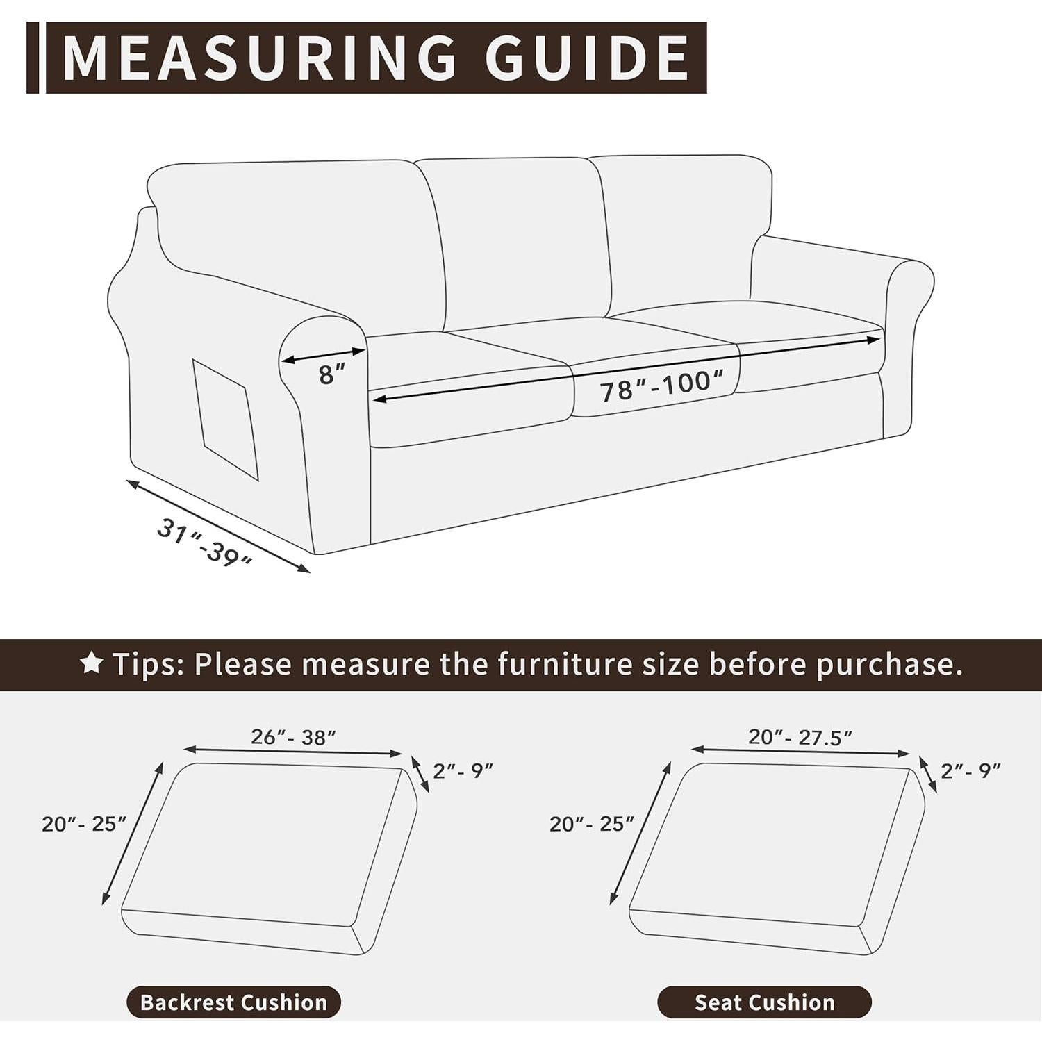 Easy-Going Funda de Sofá Estirable 7 Piezas X-Large Gris Claro