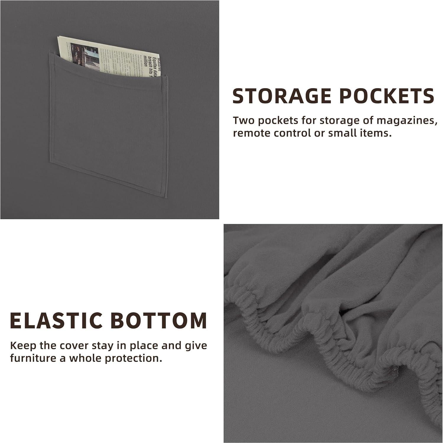 Easy-Going Funda de Sofá Estirable 7 Piezas X-Large Gris Claro