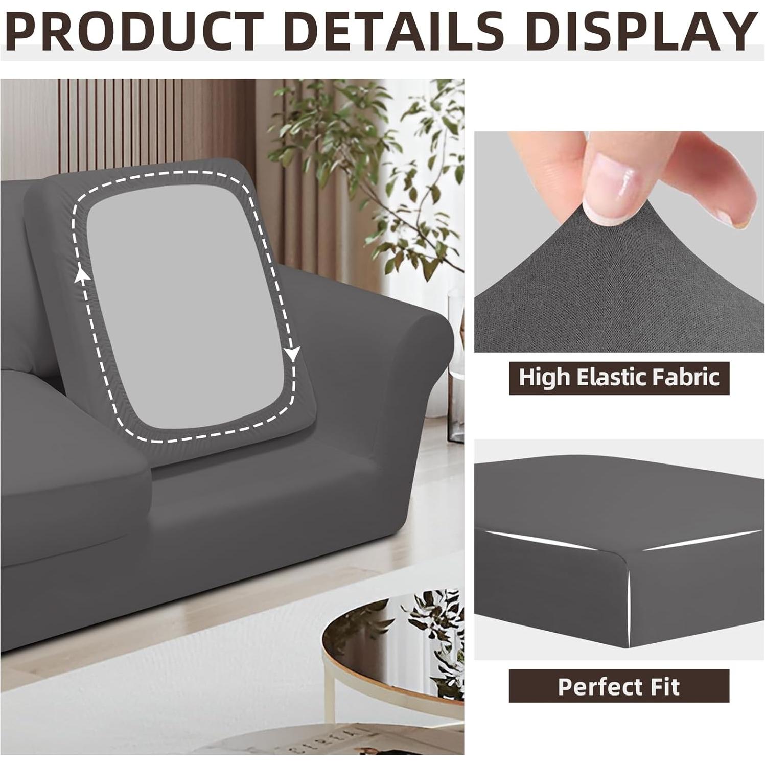 Easy-Going Funda de Sofá Estirable 7 Piezas X-Large Gris Claro