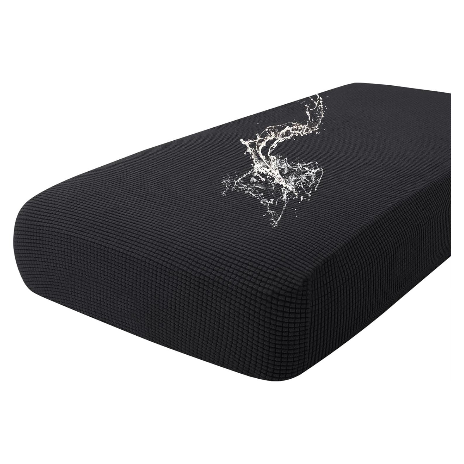 Cubierta de Sofá Impermeable Hyha Grande Negra Antideslizante