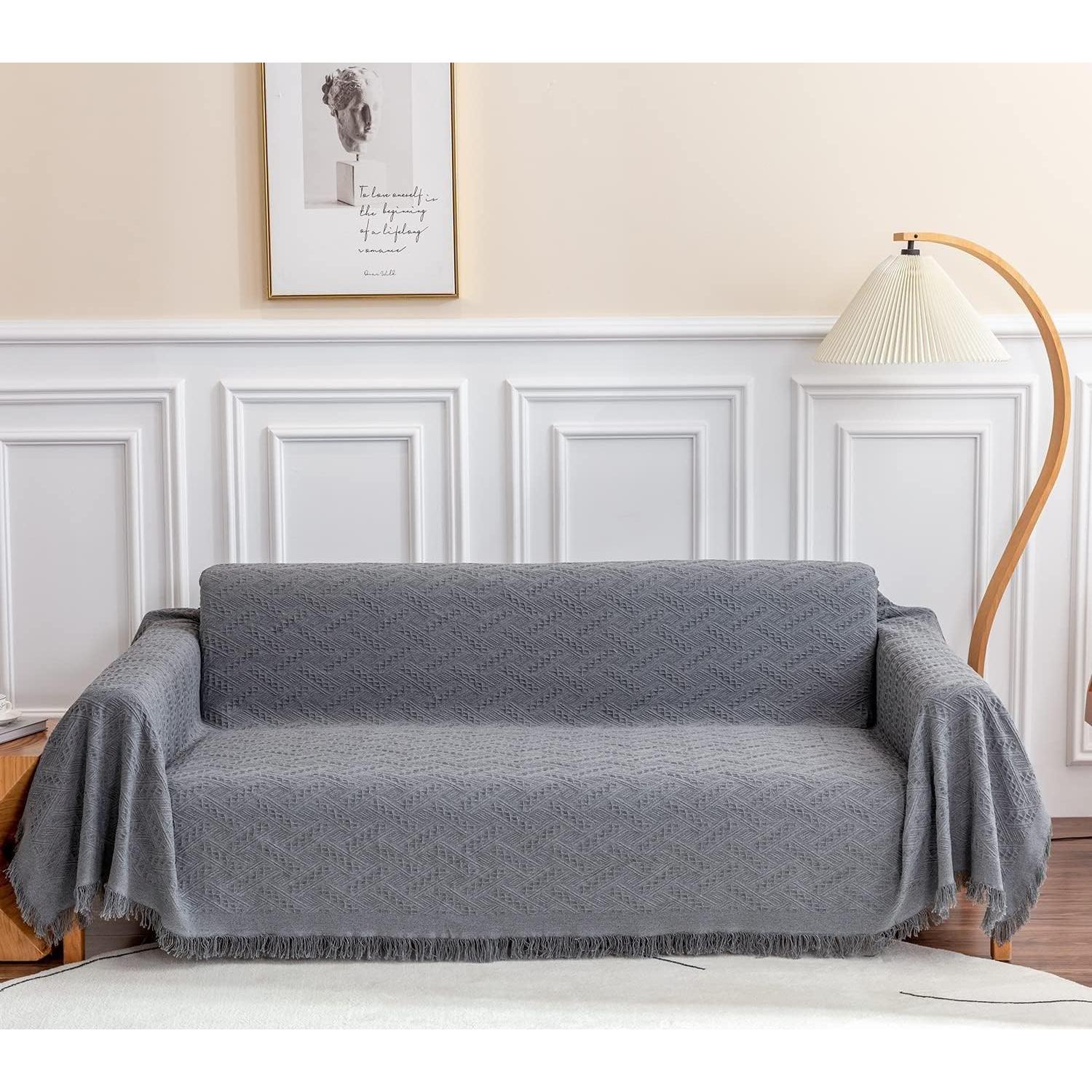 Cubiertas de Sofá Seccional Deep Dream 2 Piezas Gris Oscuro