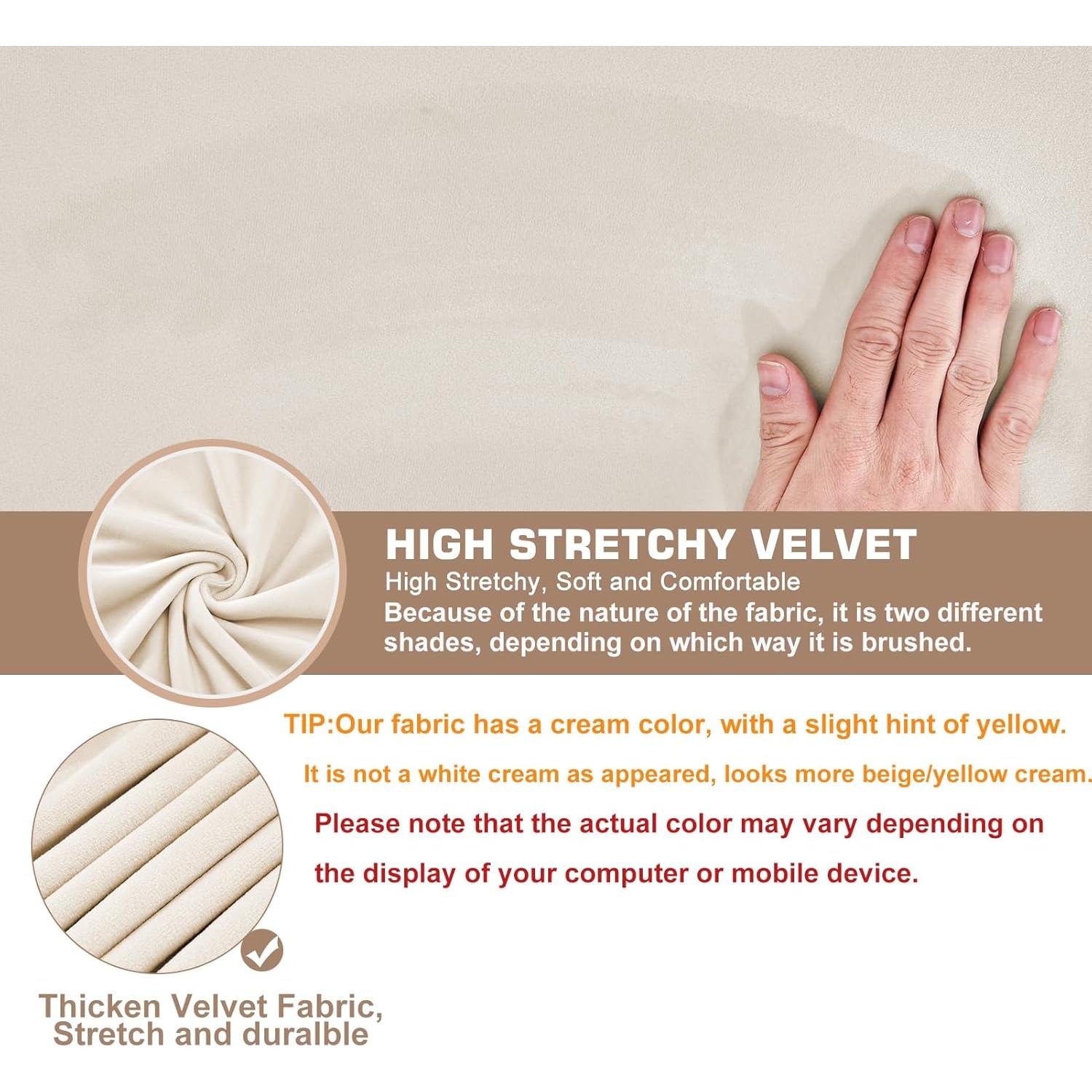 Funda de Cojín de Sofá NeColorLife Crema 1 Plaza Elástica