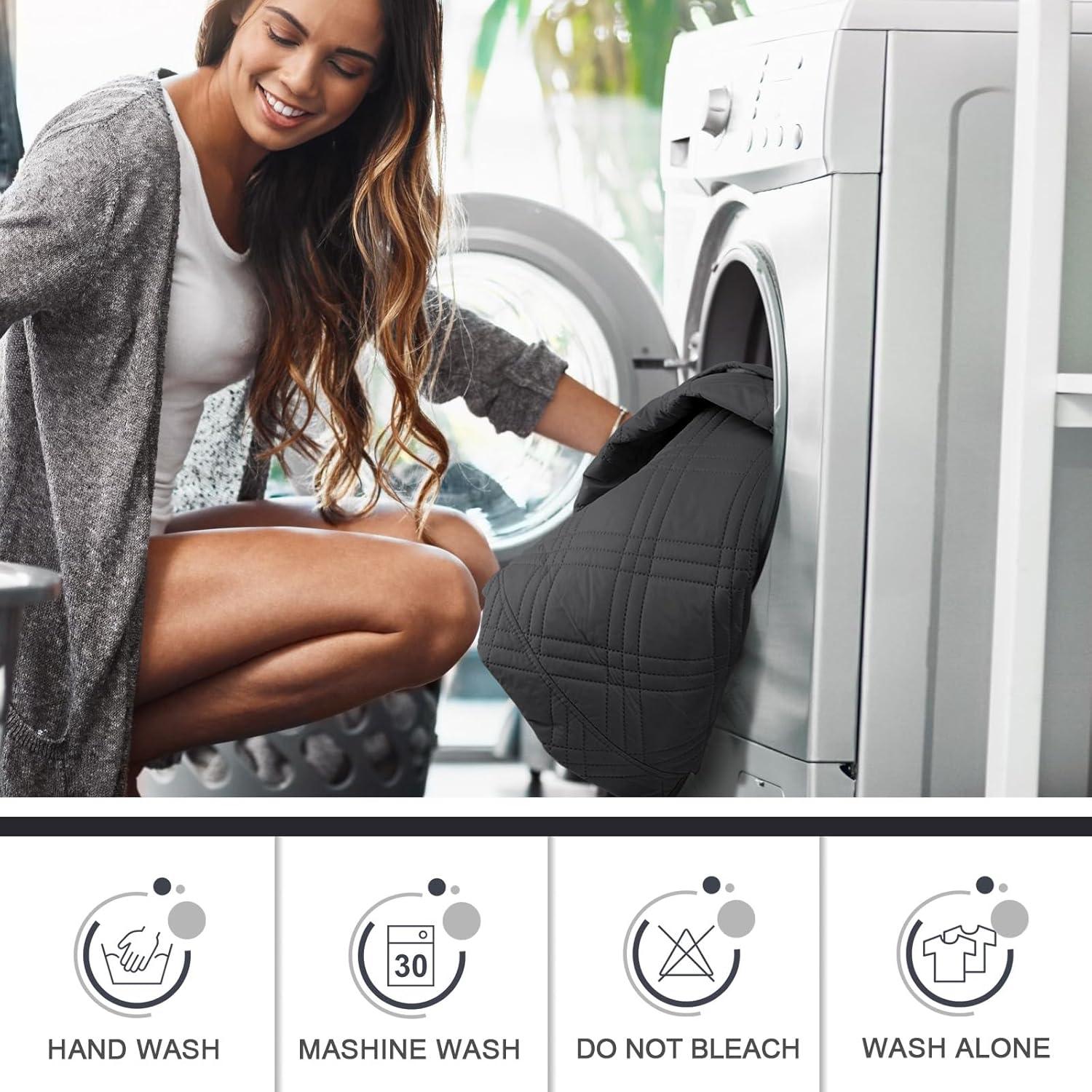 Funda de Sofá Reclinable TAOCOCO 3 Plazas Impermeable Gris