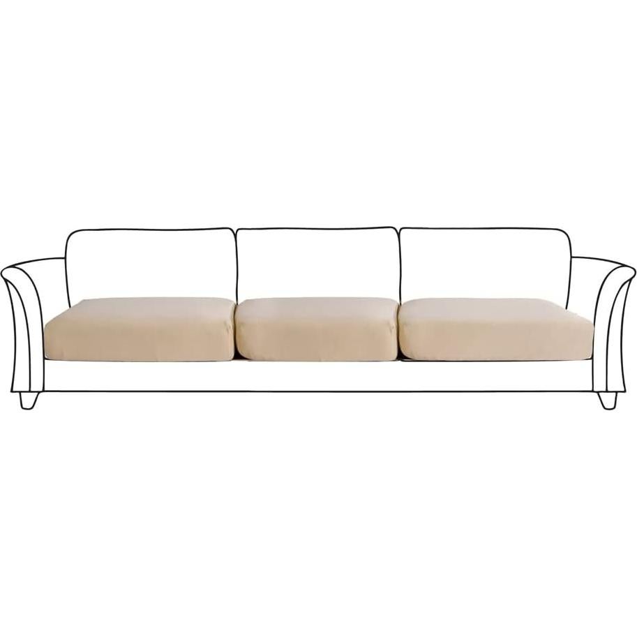 Funda de Sofá Impermeable AURLOE 3 Piezas Beige
