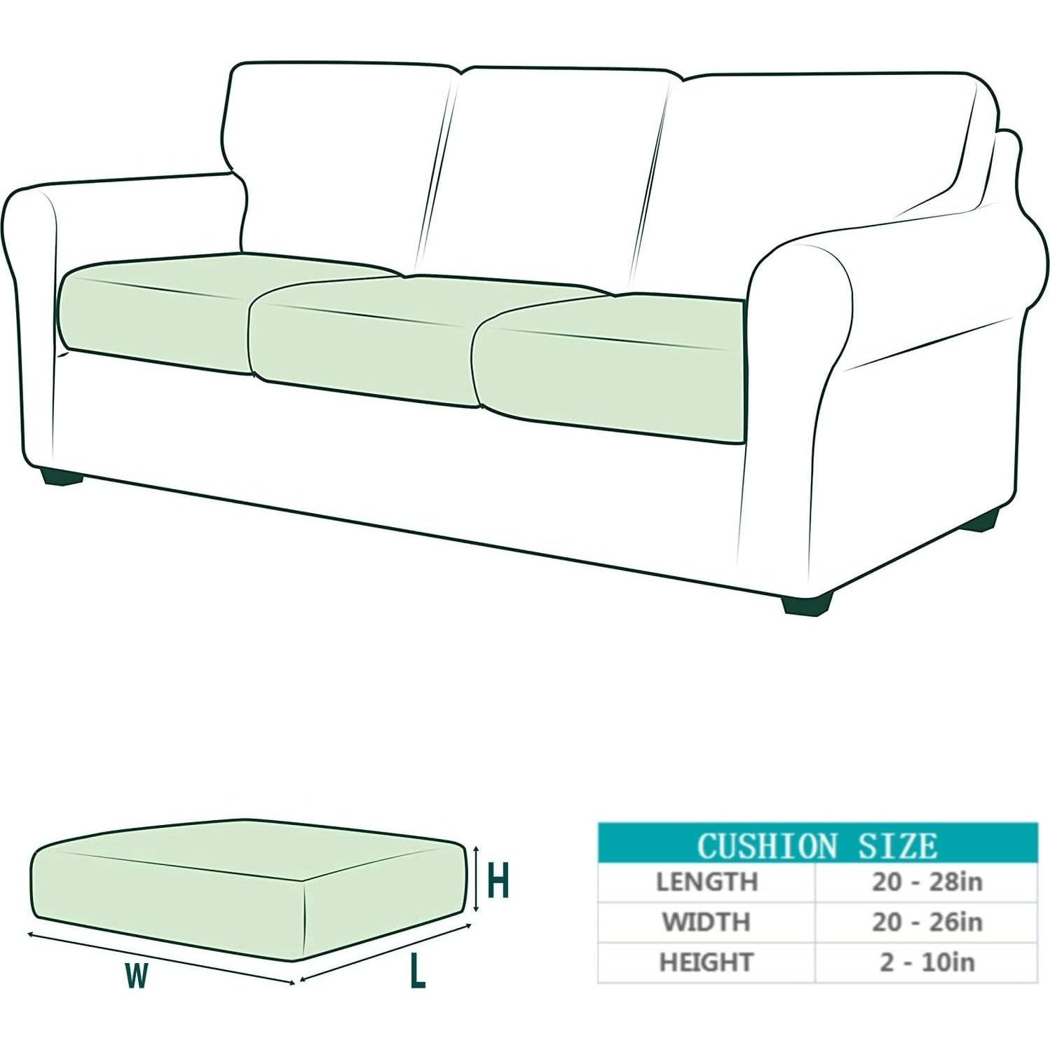 Funda de Sofá Impermeable AURLOE 3 Piezas Beige