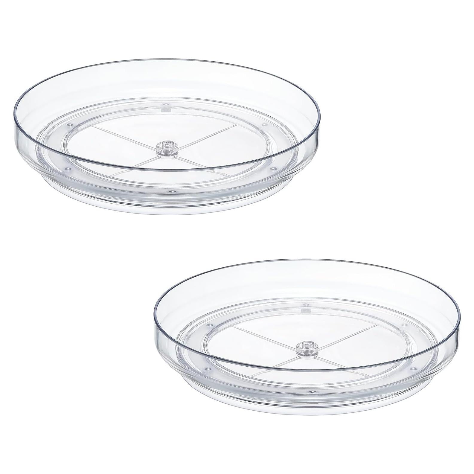 Paquete de 2 Lazy Susan Acrílico 23 cm Organizador Giratorio