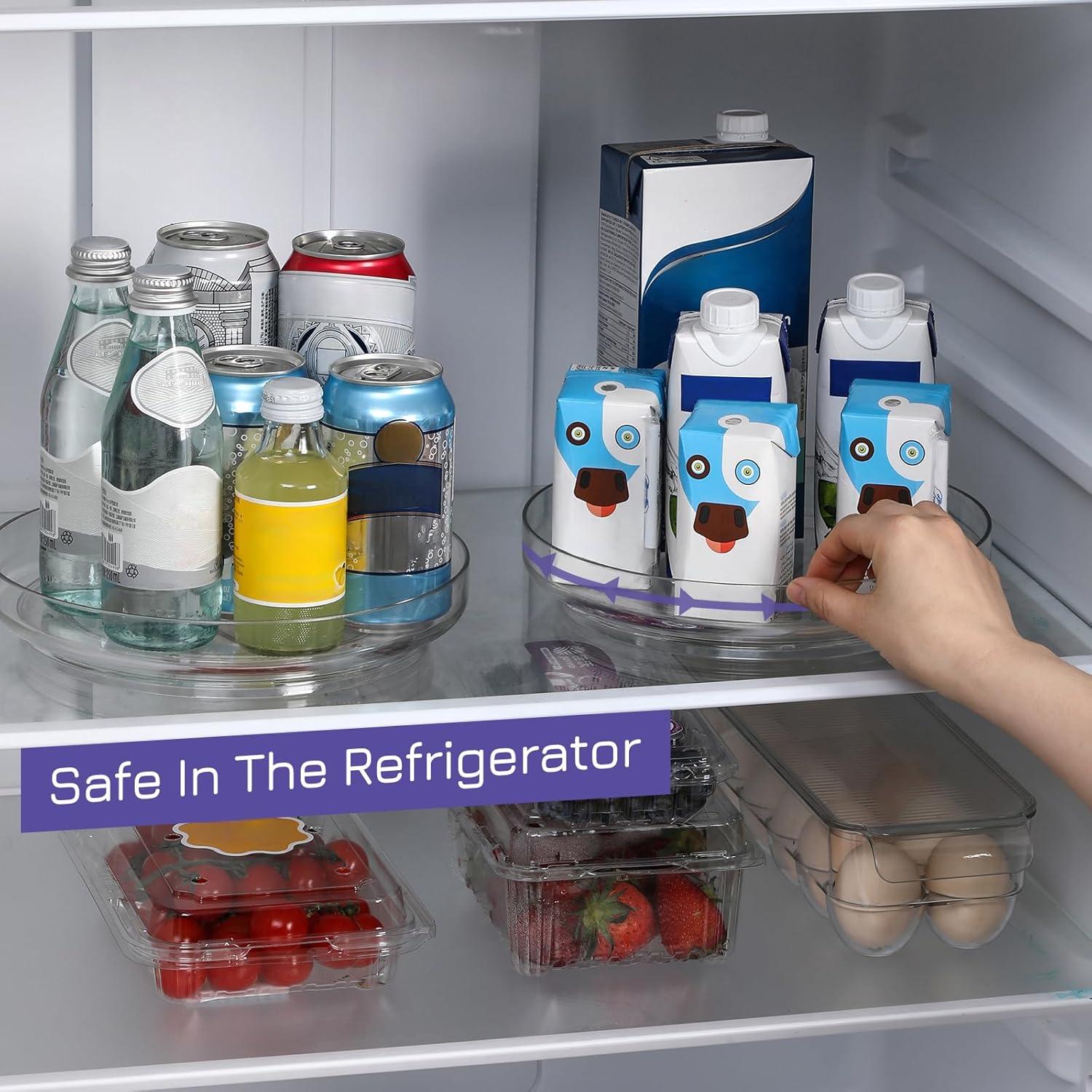 Paquete de 2 Lazy Susan Acrílico 23 cm Organizador Giratorio