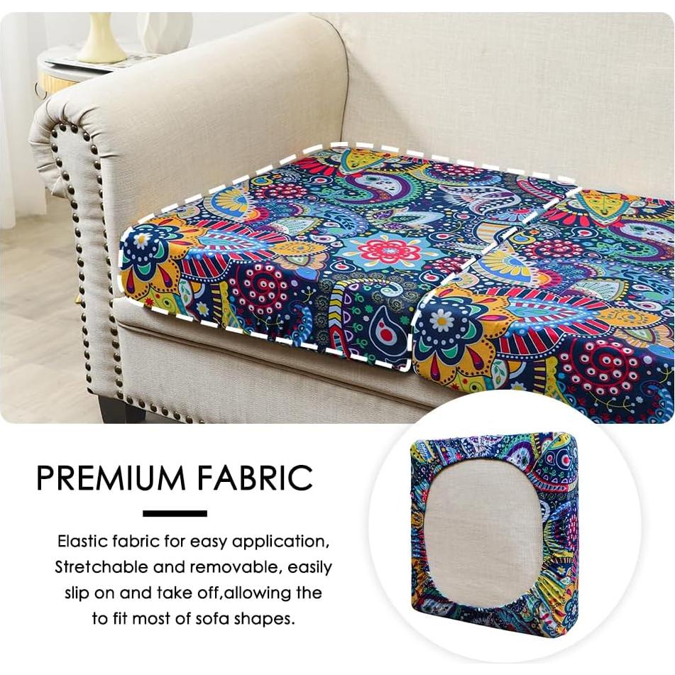 Funda de Cojín de Sofá Forcheer Estilo Floral Lavable