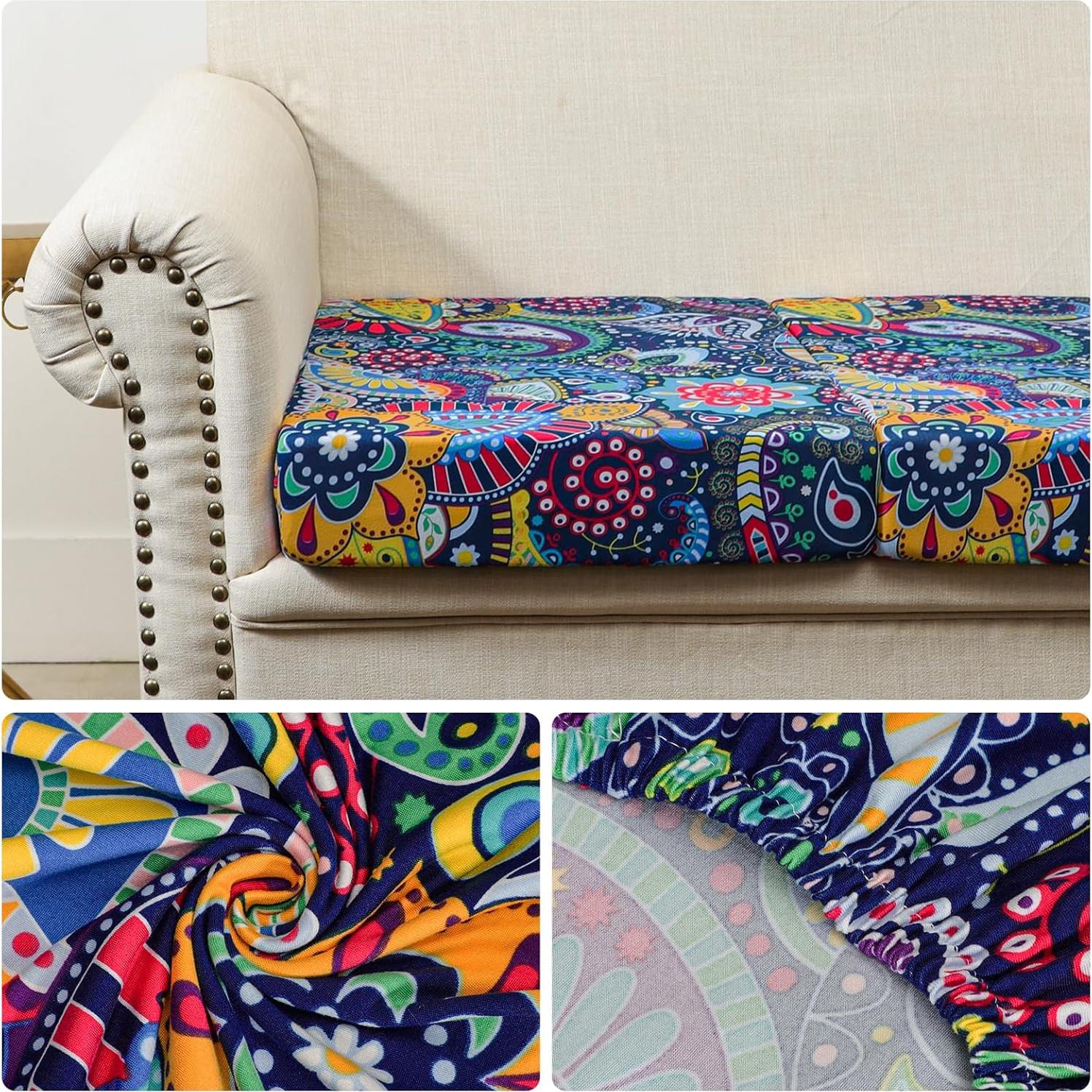 Funda de Cojín de Sofá Forcheer Estilo Floral Lavable