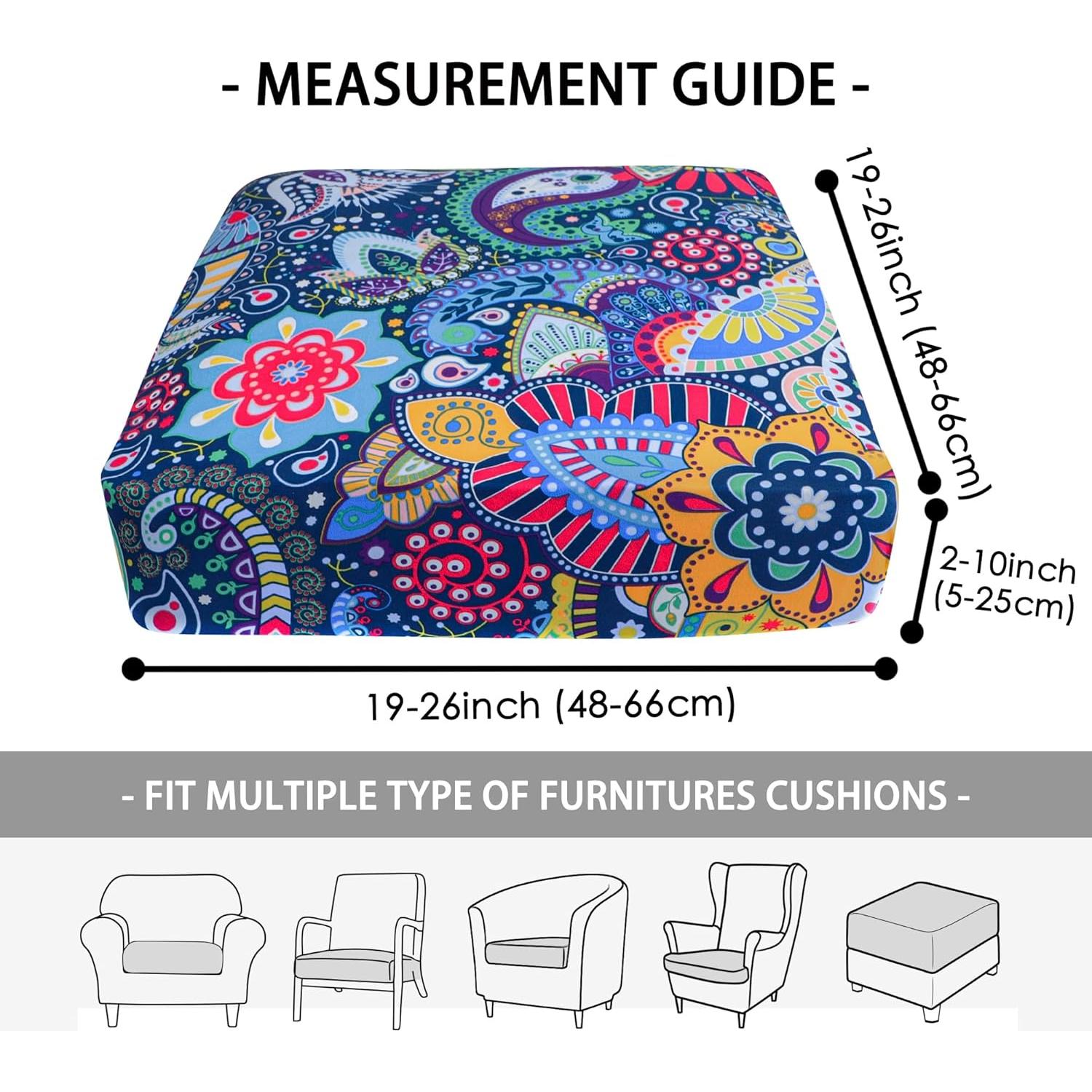 Funda de Cojín de Sofá Forcheer Estilo Floral Lavable