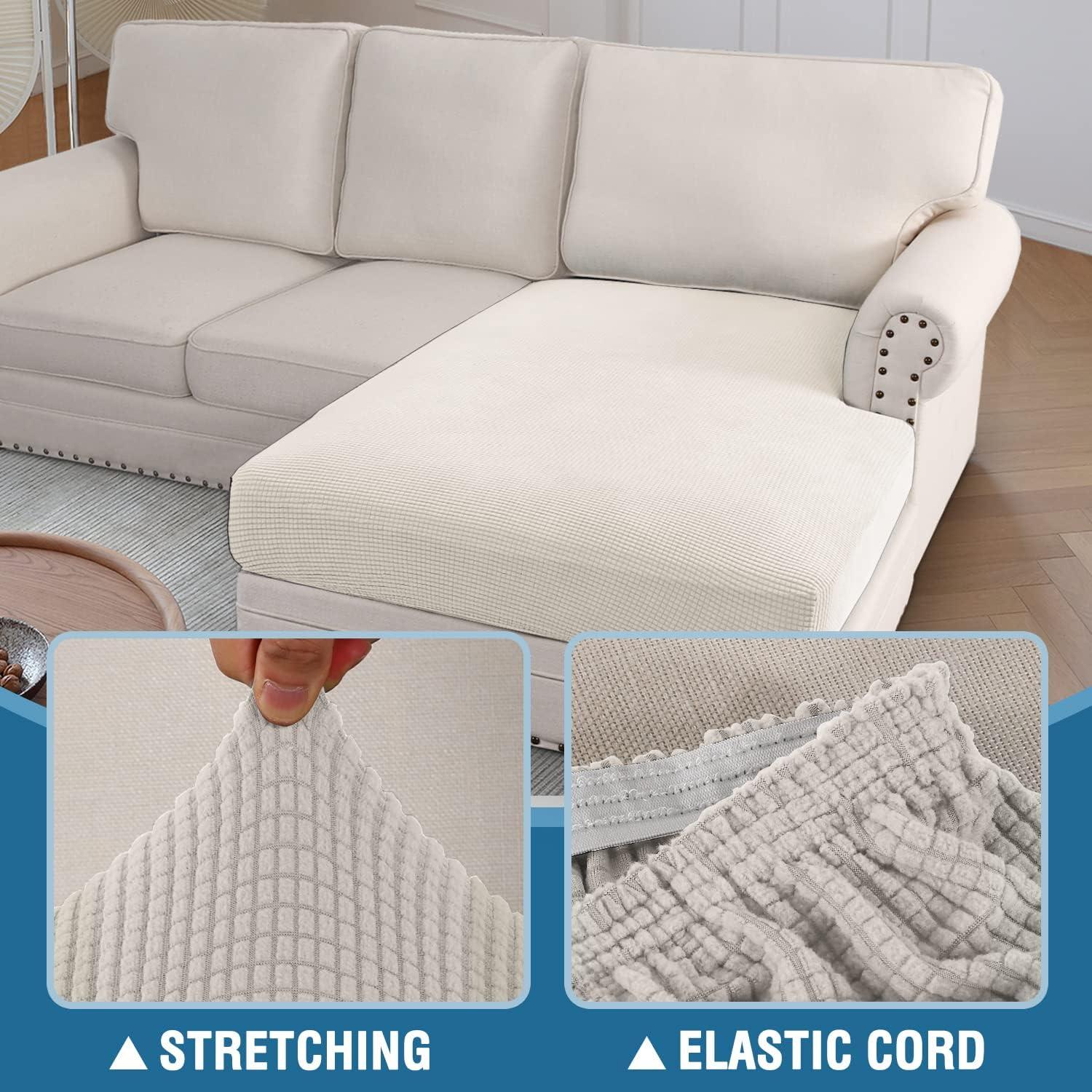 Funda de Sofá Seccional H.VERSAILTEX Marfil 1 Pieza