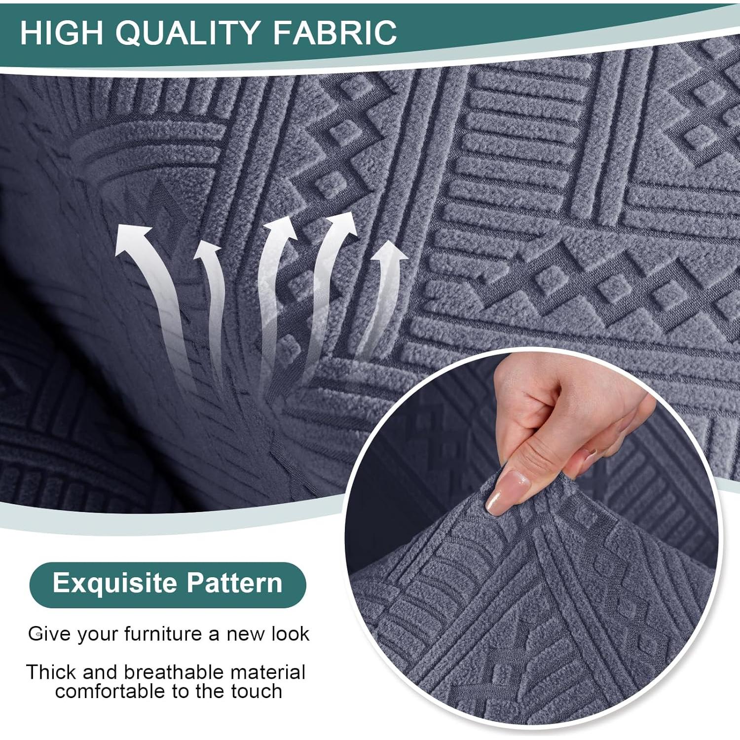 Cubierta de Loveseat Reclinable Ruaozz 2 Asientos Gris