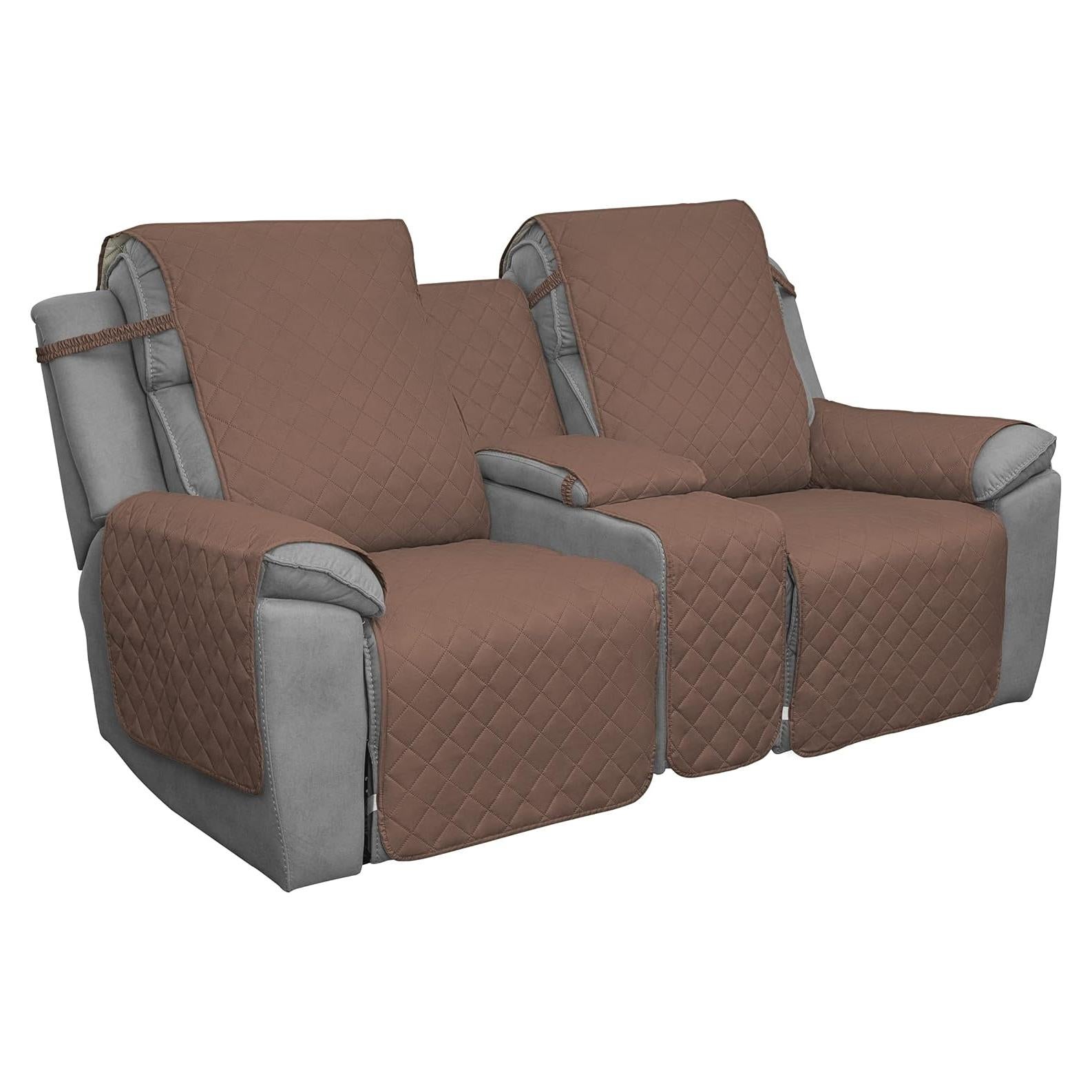 Funda Sofá Loveseat Recliner Easy-Going 2 Asientos Marrón/Beige