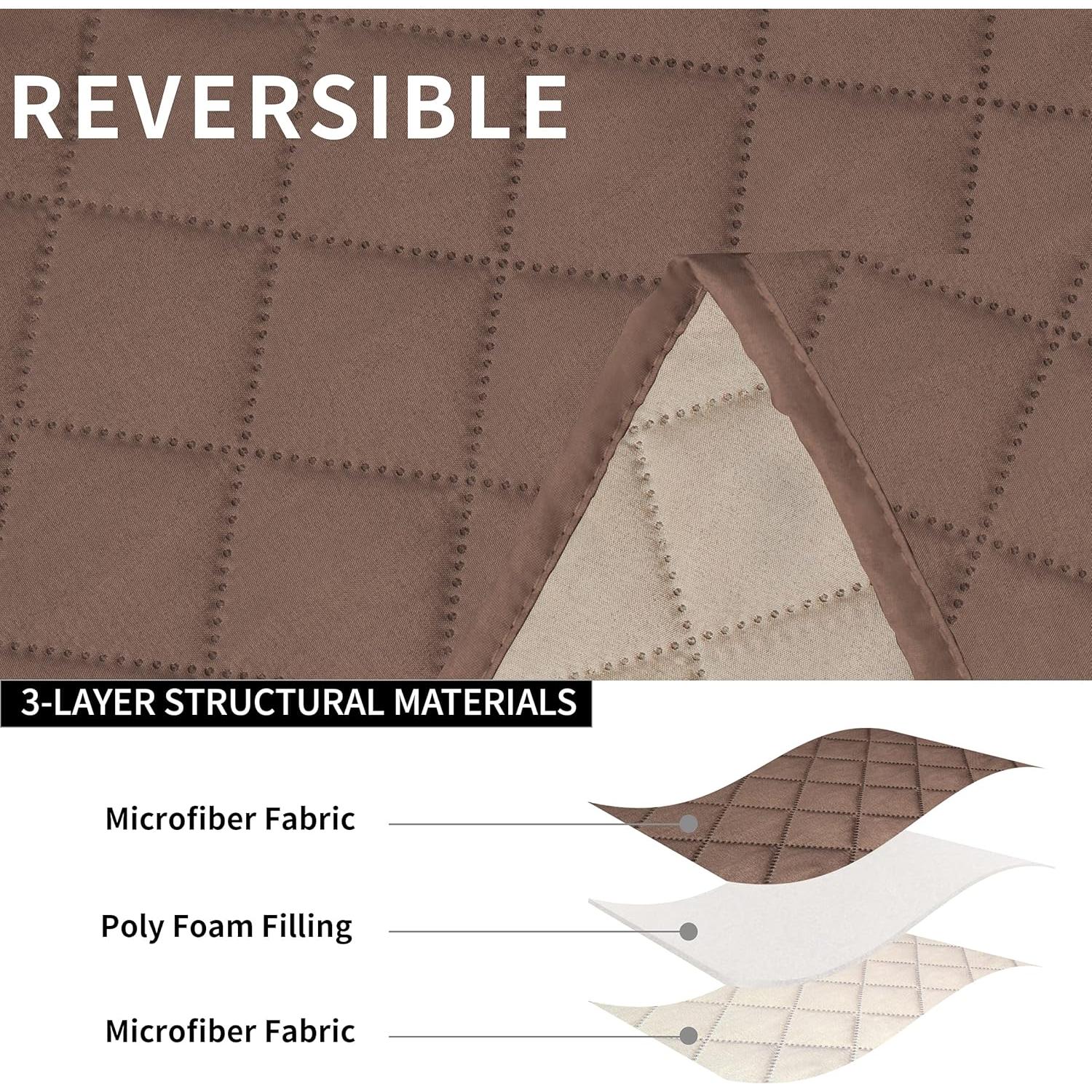 Funda Sofá Loveseat Recliner Easy-Going 2 Asientos Marrón/Beige