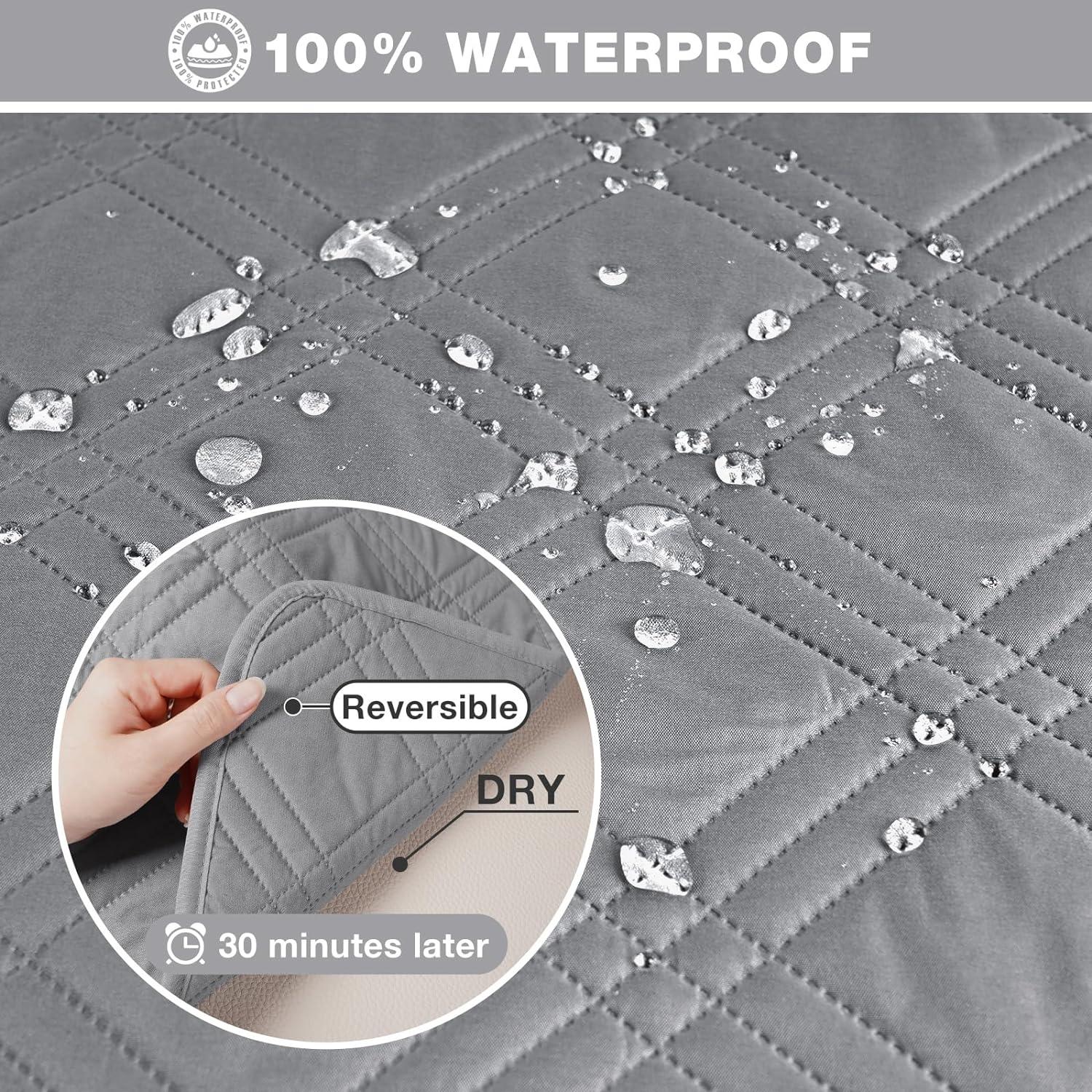 Funda Impermeable para Sofá Seccional TAOCOCO Grande Gris