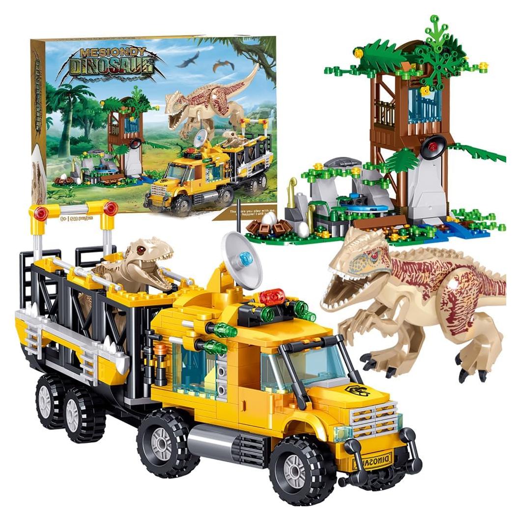 Juego de Bloques de Construcción Dinosaurios Mesiondy 546 Pcs
