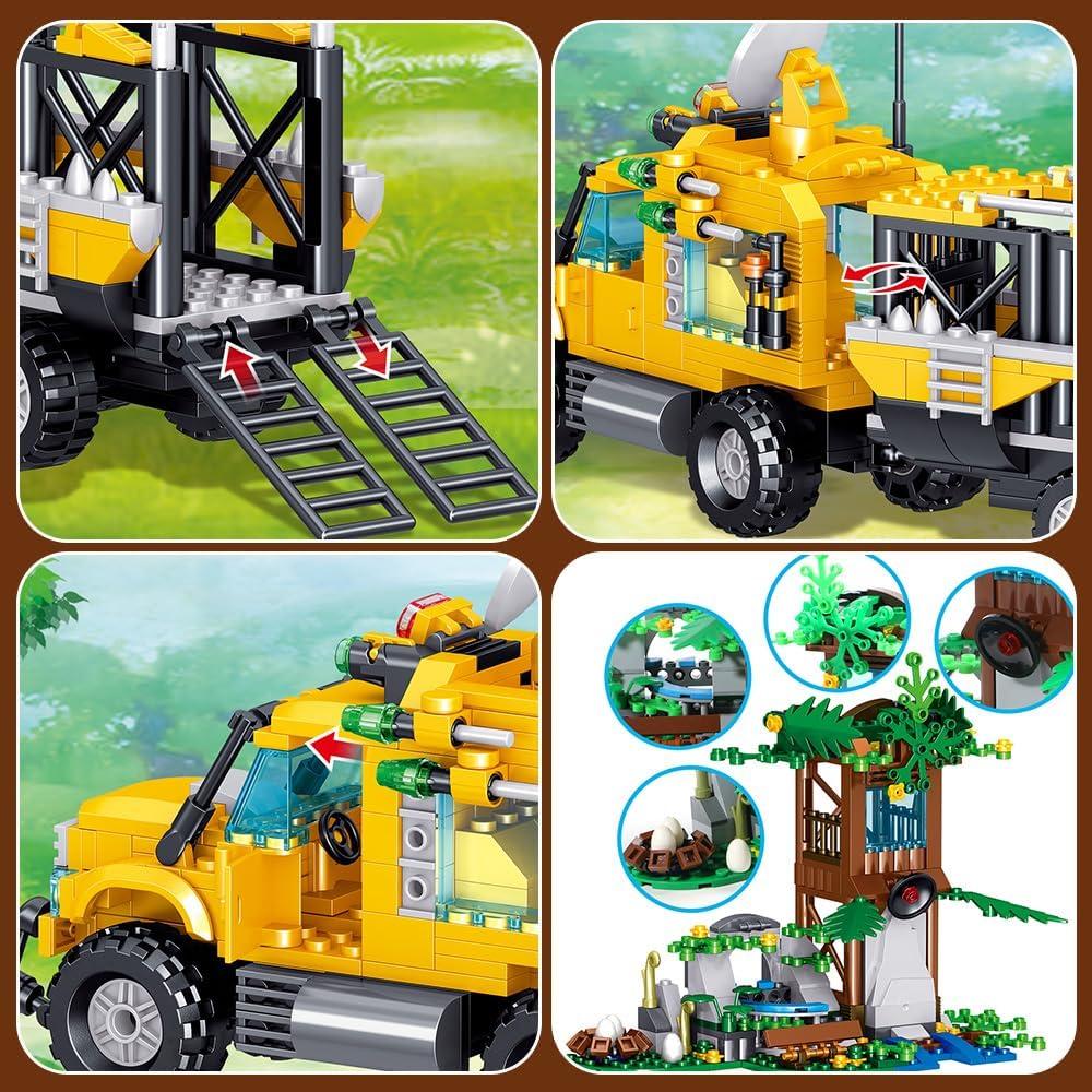 Juego de Bloques de Construcción Dinosaurios Mesiondy 546 Pcs