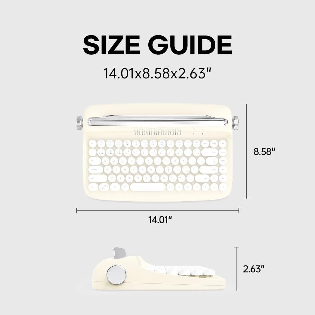 Teclado Inalámbrico Adventurers Retro Bluetooth 5.0 32.77 cm