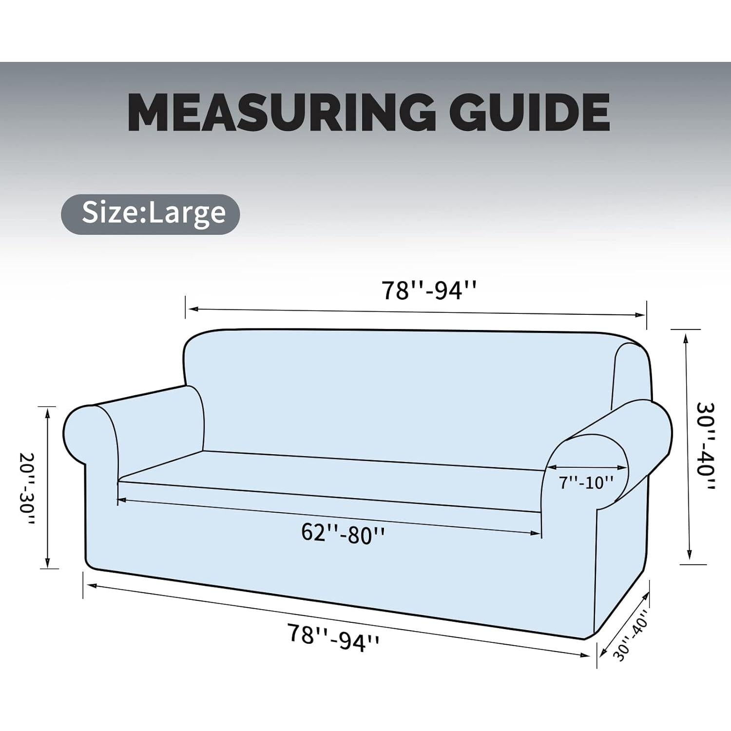 Funda de Sofá Elástica WEERRW Terciopelo Azul Marino Grande