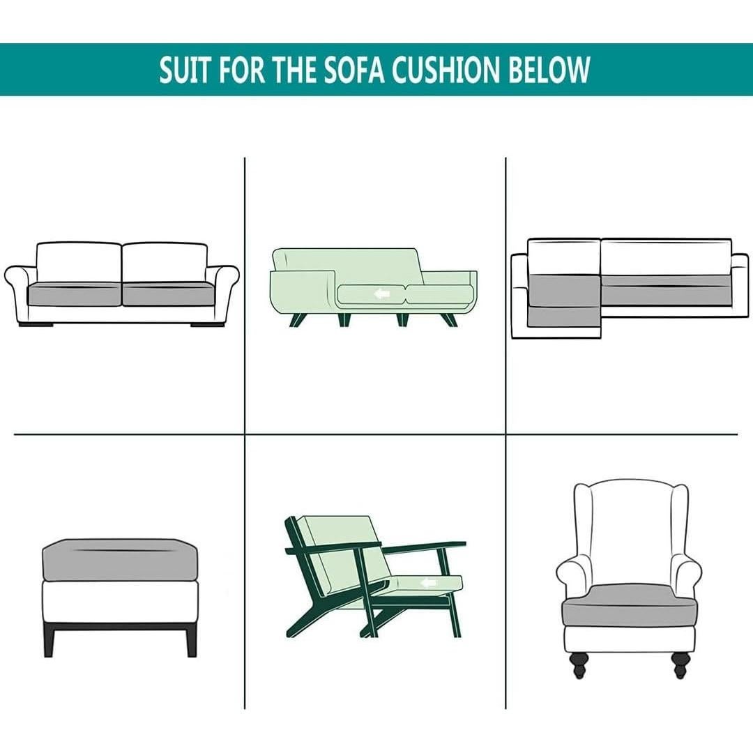 Funda de sofá elástica impermeable MIDODO color café 1pc