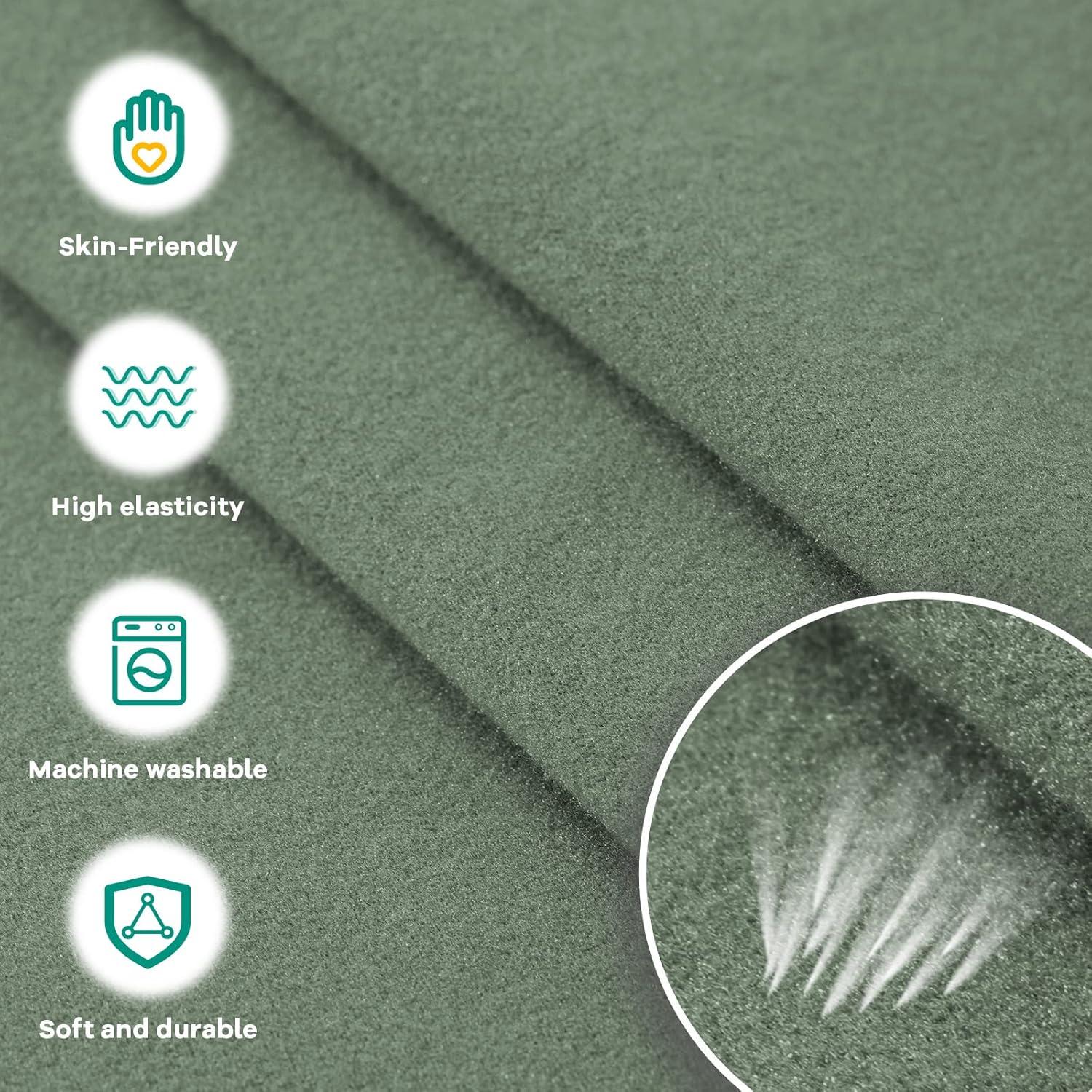 Funda de Sofá Stretch CWK Mediana Verde Grisáceo Antideslizante