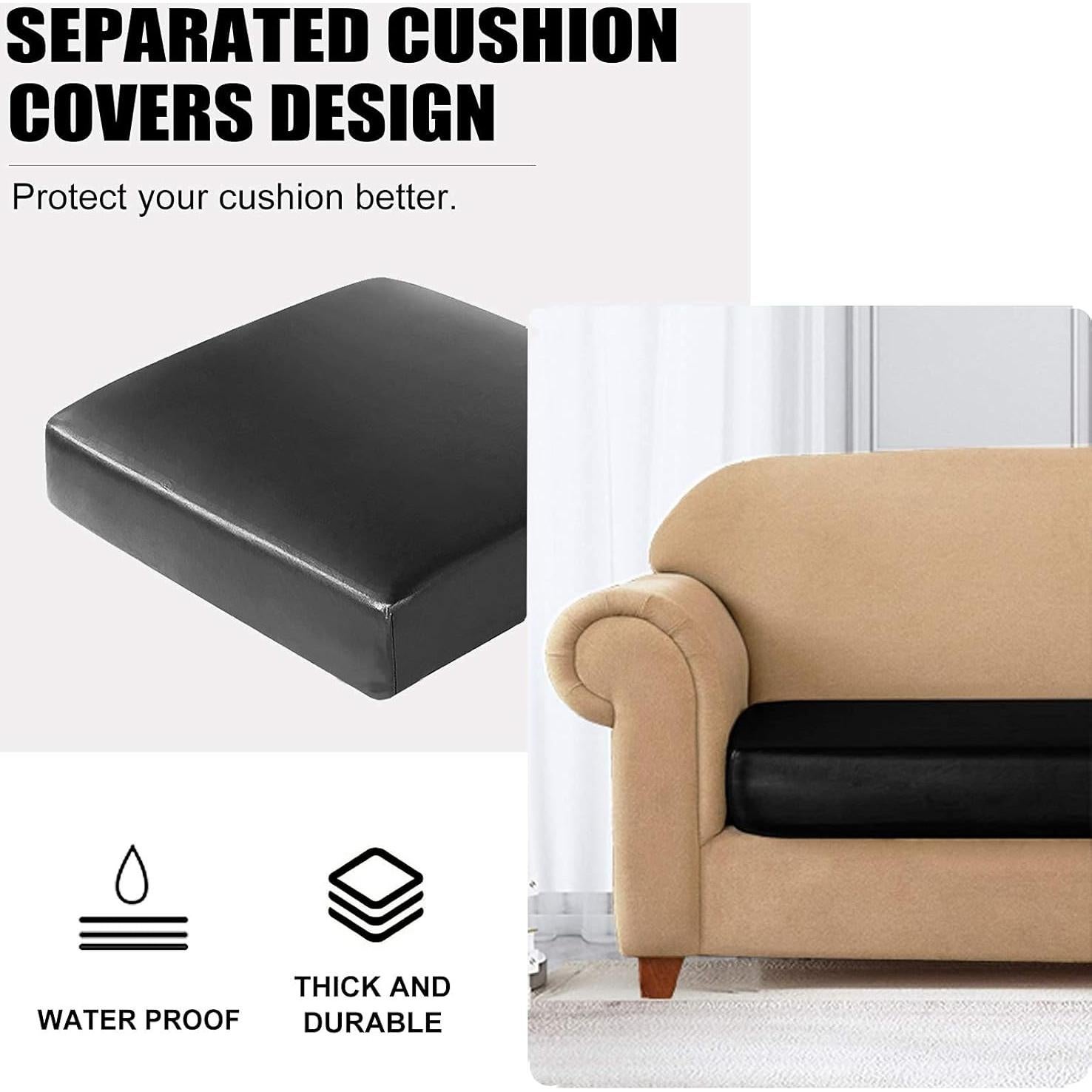 Funda de Cojín Impermeable NC HOME Pequeña Negra