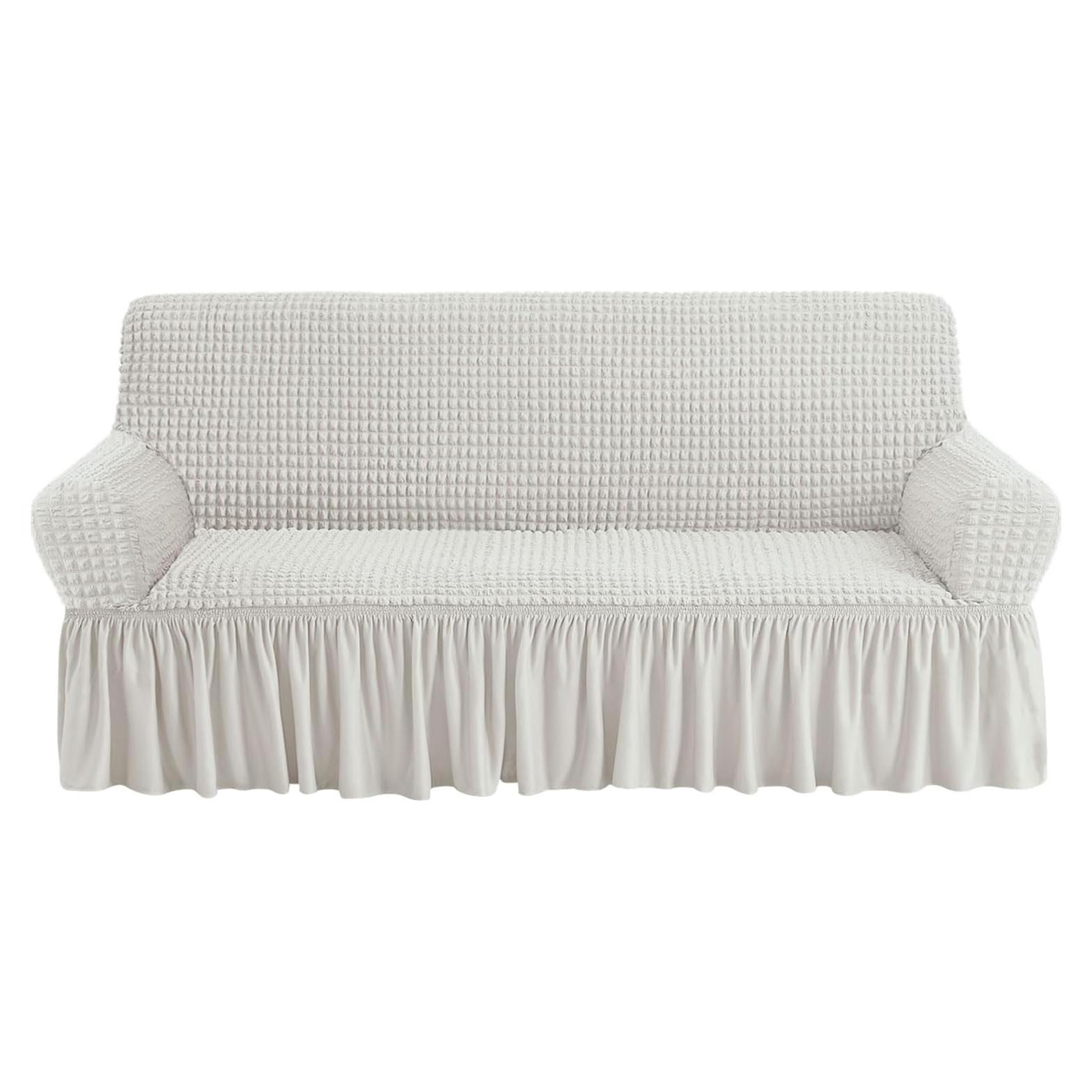 Funda de Sofá NICEEC Marfil Universal 3 Plazas Ajustable