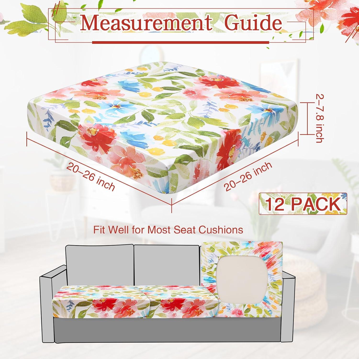 Fundas de Cojín de Patio Newwiee 12 Pcs Estirables