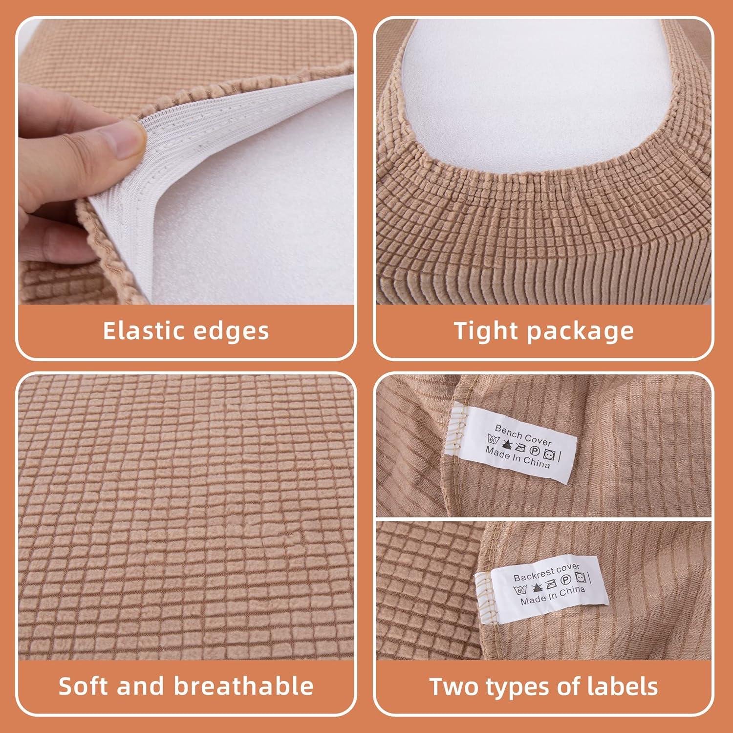 Funda de Cojín Elástica Tlswshsy para Dinette RV Khaki