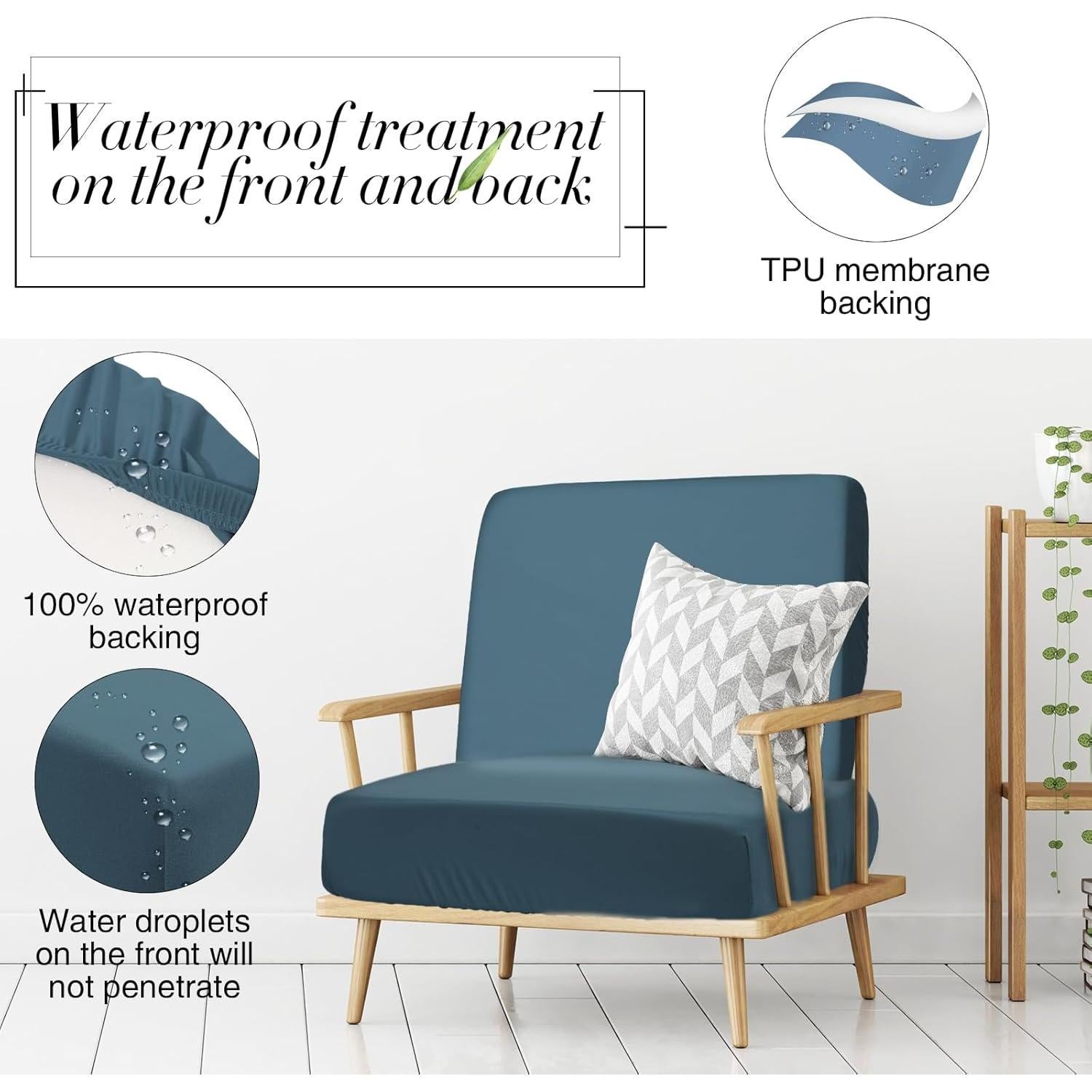 Fundas de Cojines Newwiee 8 Piezas Impermeables 50-68 cm