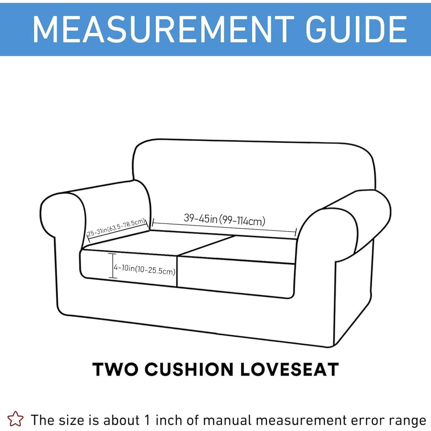 Cubierta de cojín de sofá impermeable hyha mediana negra