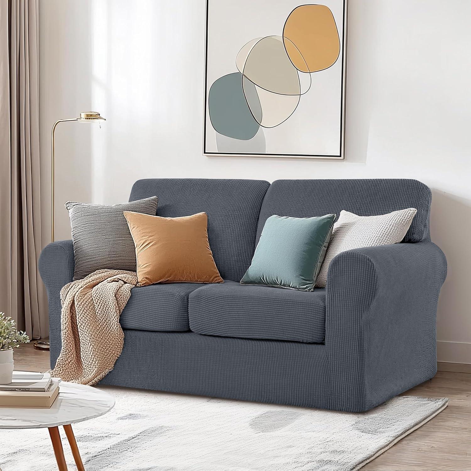 Funda de Sofá Ajustable SUBRTEX 5 Piezas Mediana Gris