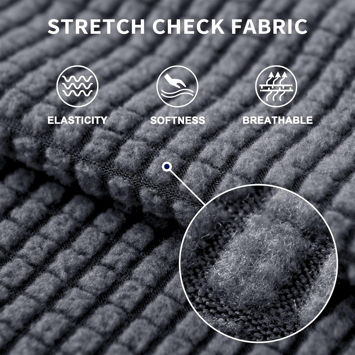 Funda de Sofá Ajustable SUBRTEX 5 Piezas Mediana Gris