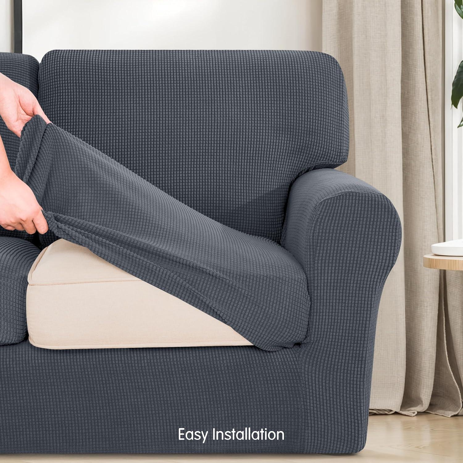 Funda de Sofá Ajustable SUBRTEX 5 Piezas Mediana Gris