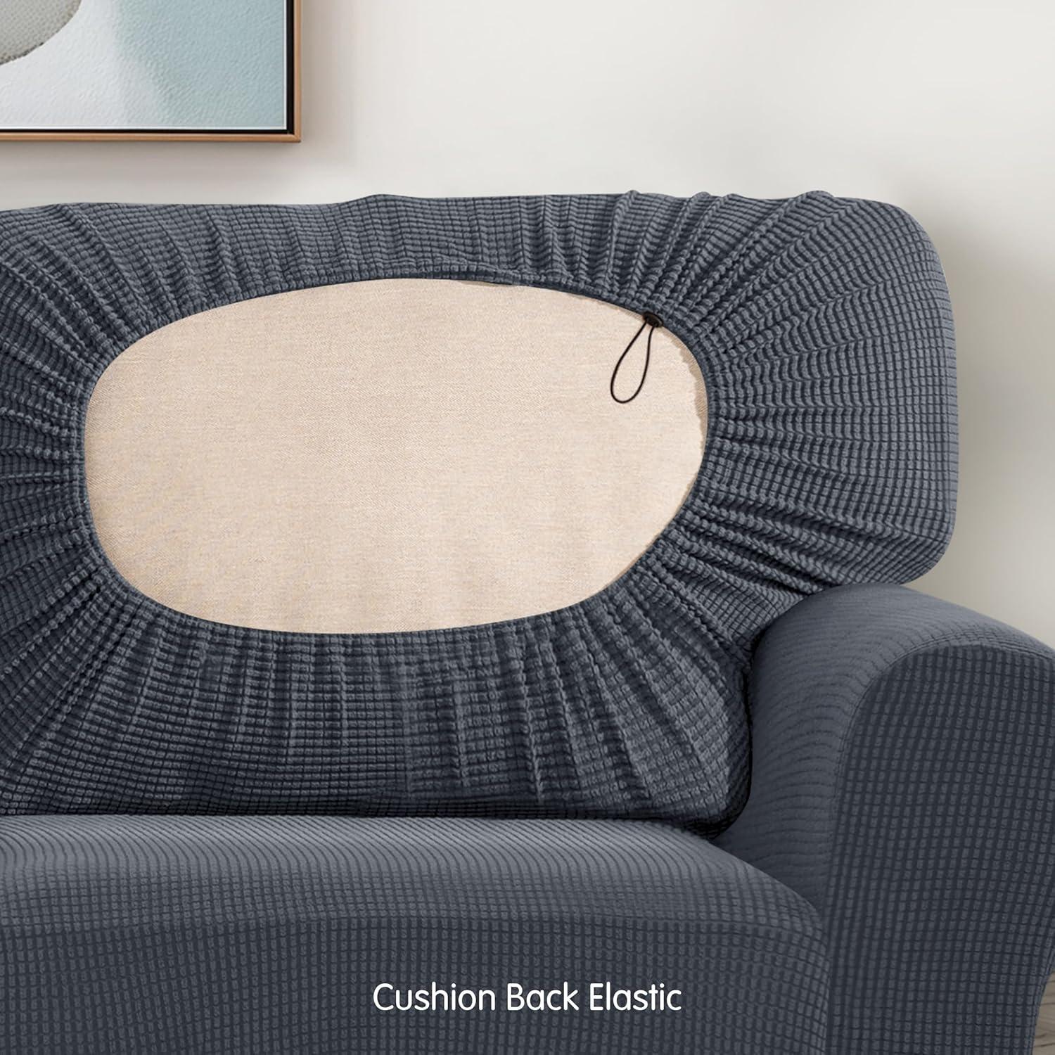 Funda de Sofá Ajustable SUBRTEX 5 Piezas Mediana Gris