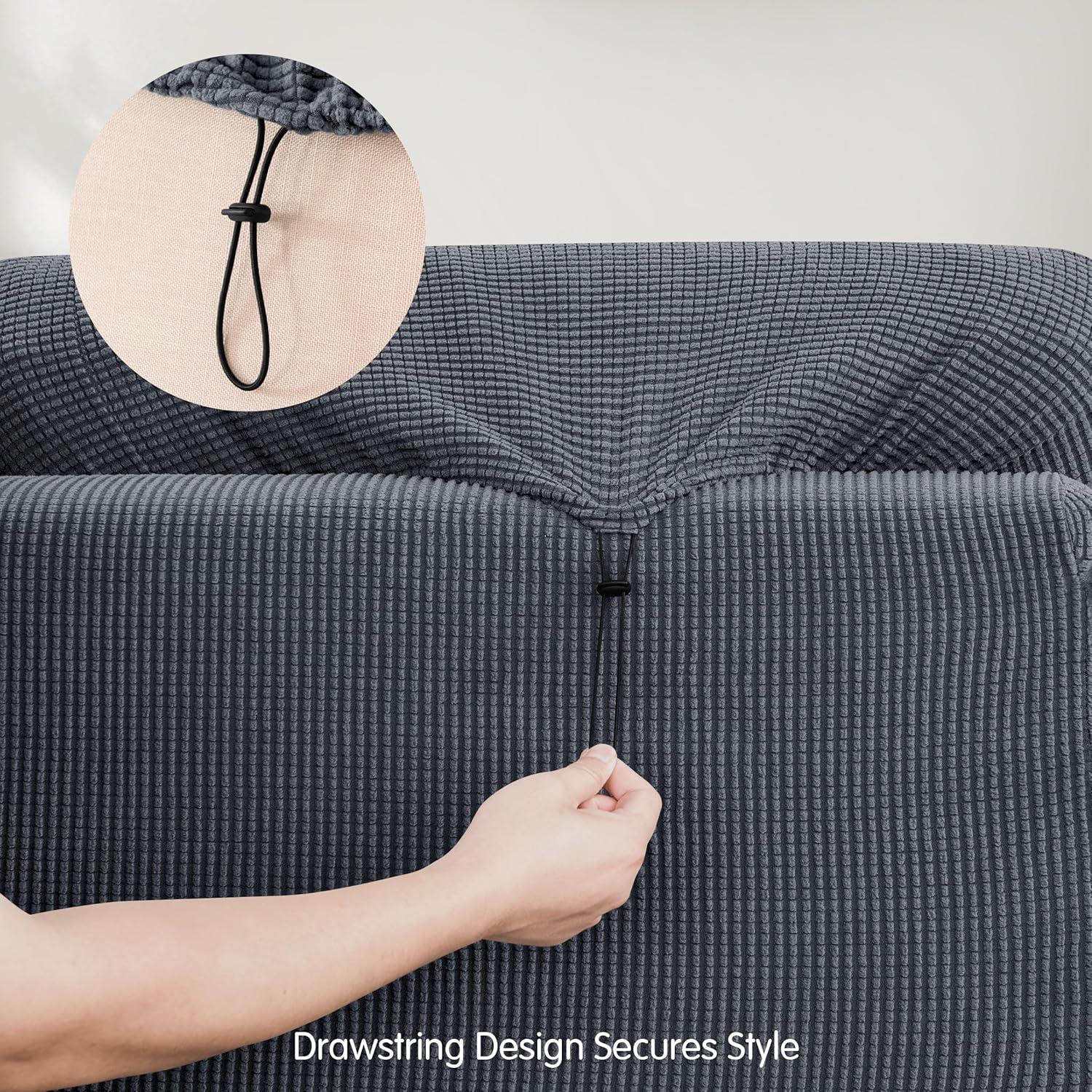 Funda de Sofá Ajustable SUBRTEX 5 Piezas Mediana Gris