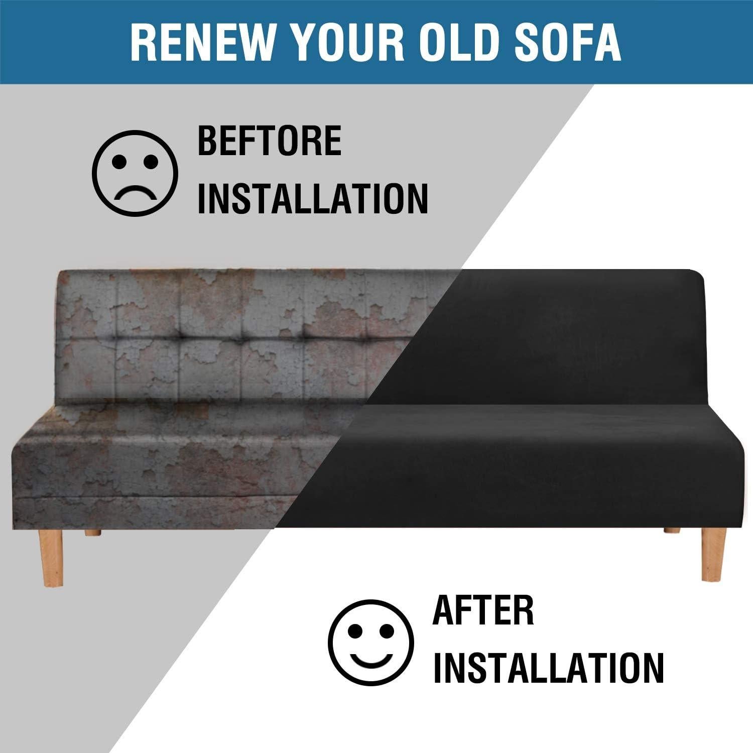 Funda de Terciopelo H.VERSAILTEX para Sofá Futón Negro