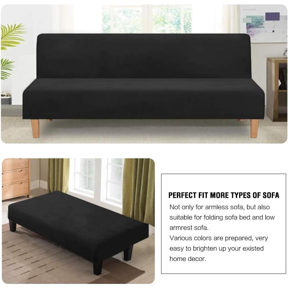 Funda de Terciopelo H.VERSAILTEX para Sofá Futón Negro