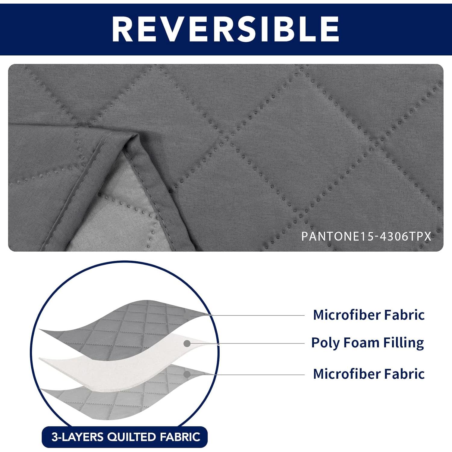 Cubierta de Sofá Reclinable PureFit 3 Asientos Gris Claro