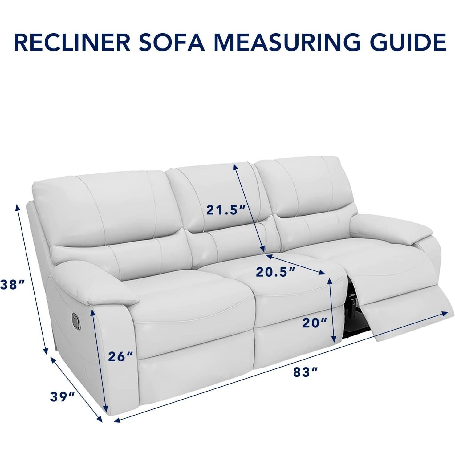 Cubierta de Sofá Reclinable PureFit 3 Asientos Gris Claro