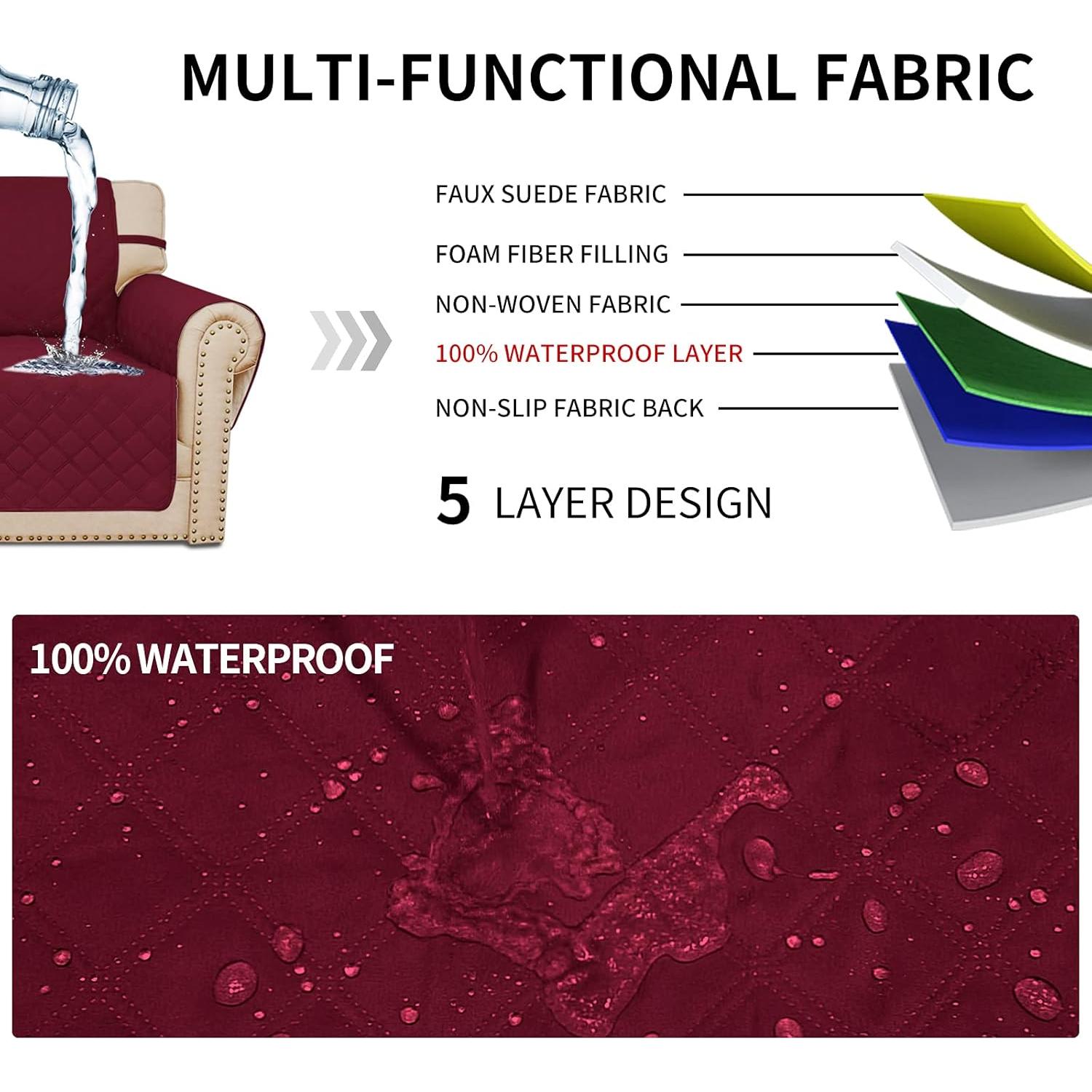 Funda de Sofá Impermeable Easy-Going XX-Large Rojo Navidad