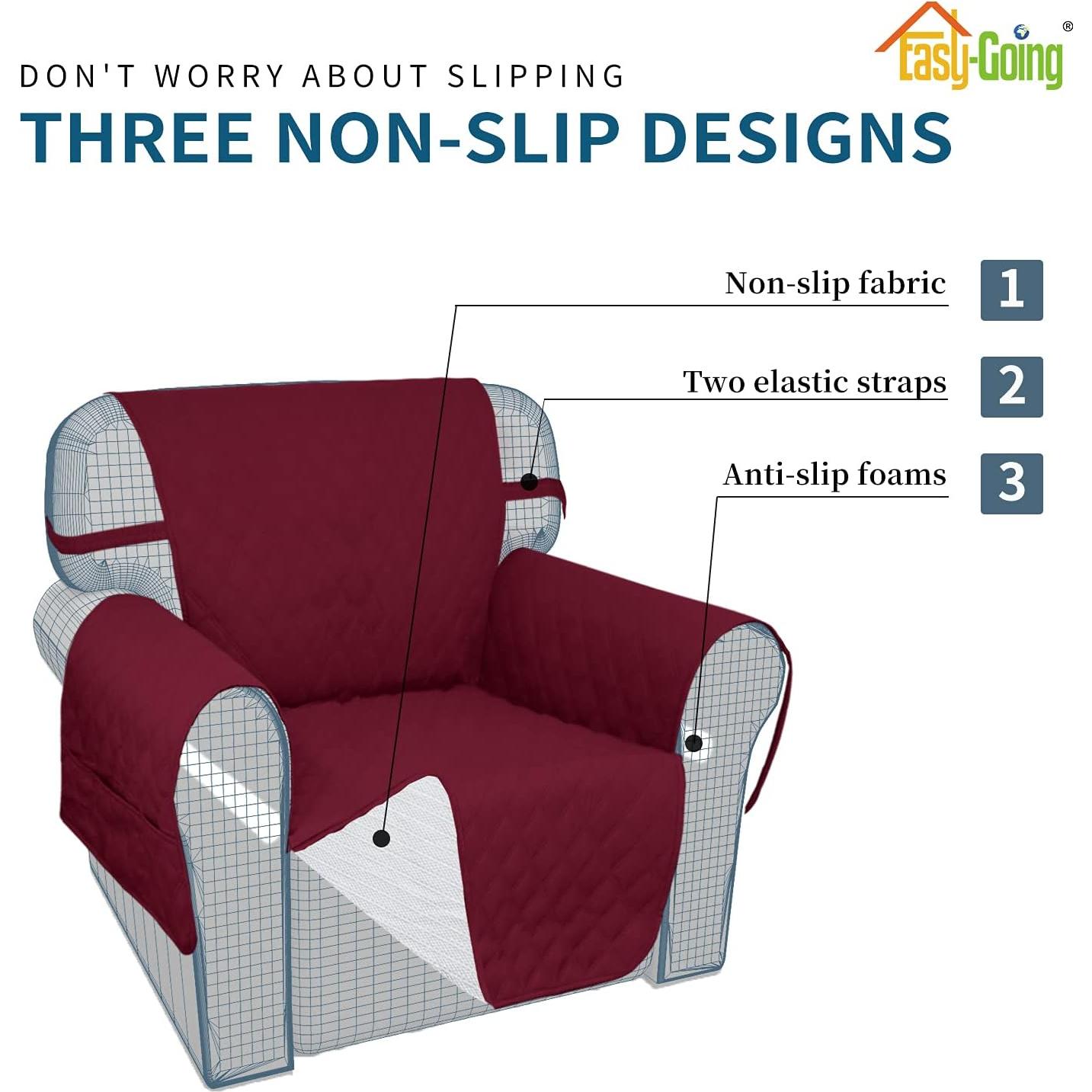 Funda de Sofá Impermeable Easy-Going XX-Large Rojo Navidad