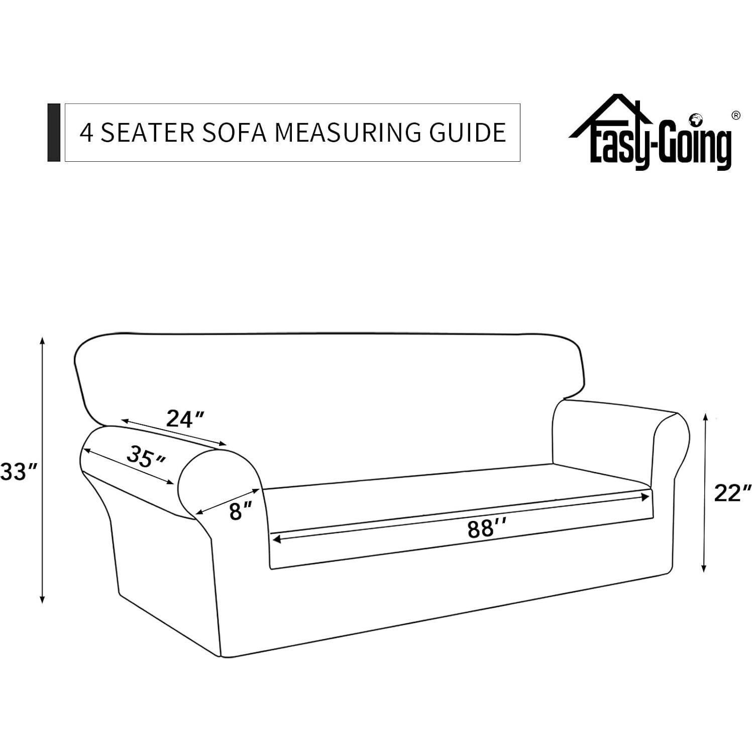 Funda de Sofá Impermeable Easy-Going XX-Large Rojo Navidad