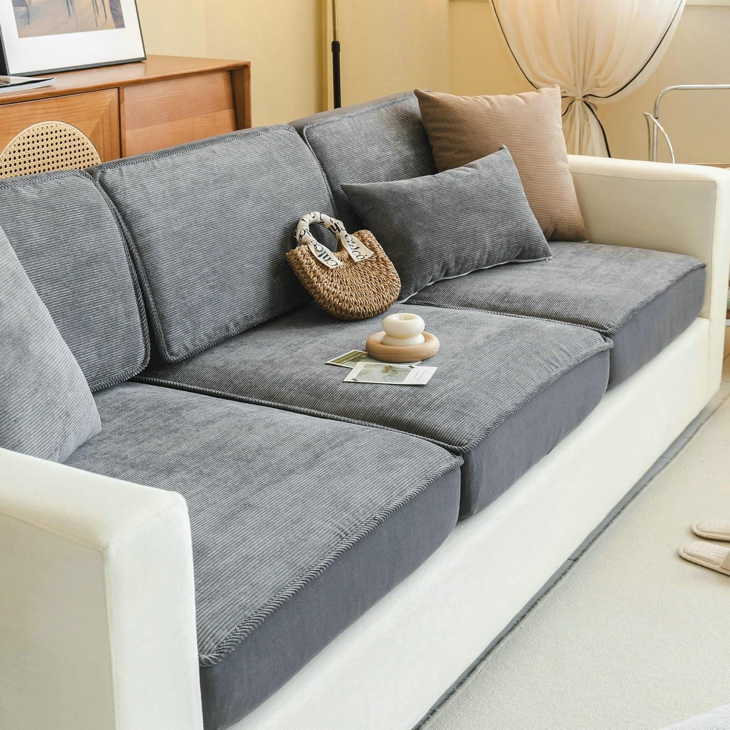 Funda elástica para sofá BSTMAI Gris 71x81 cm